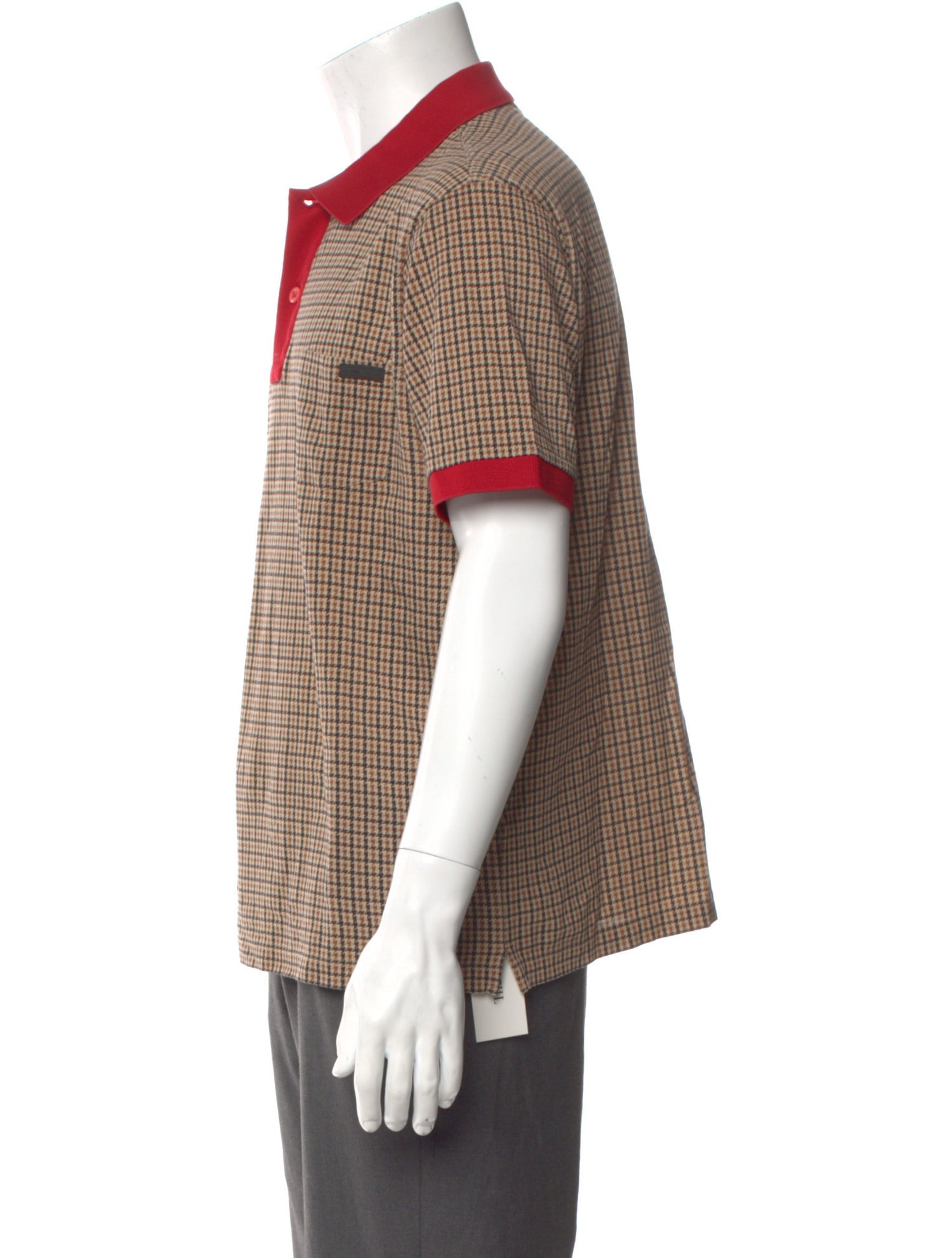 Prada 2013 Plaid Print Polo Shirt w/ Tags