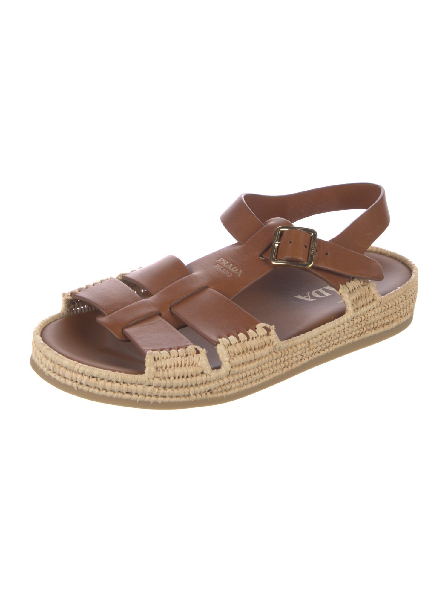 Prada Leather Espadrilles