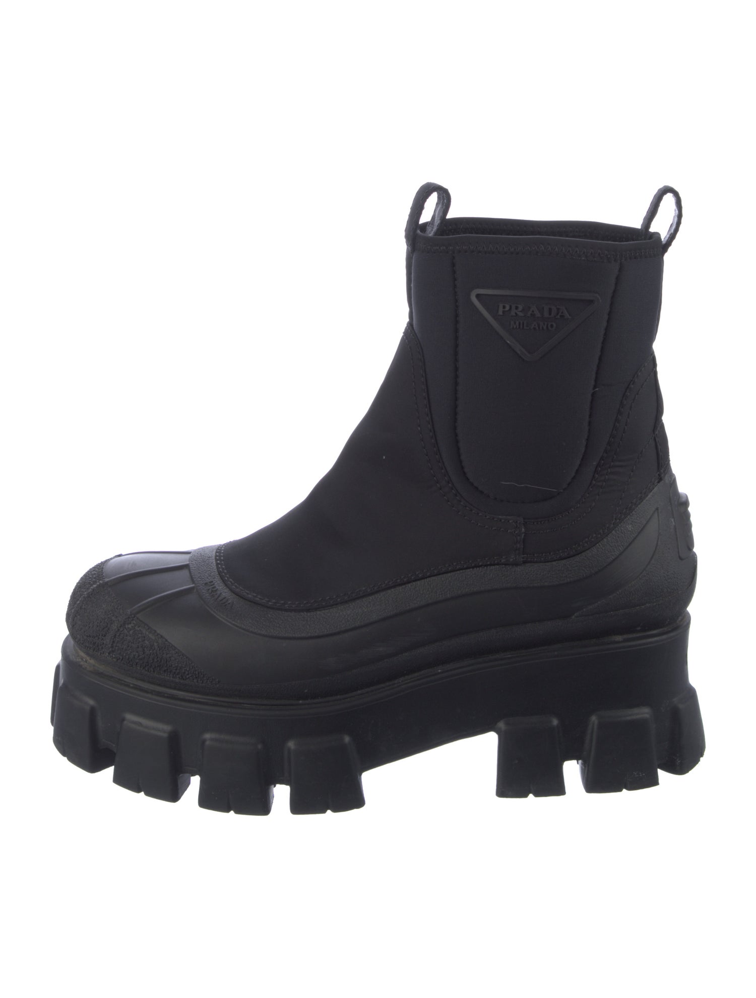 Prada Neoprene Chelsea Boots