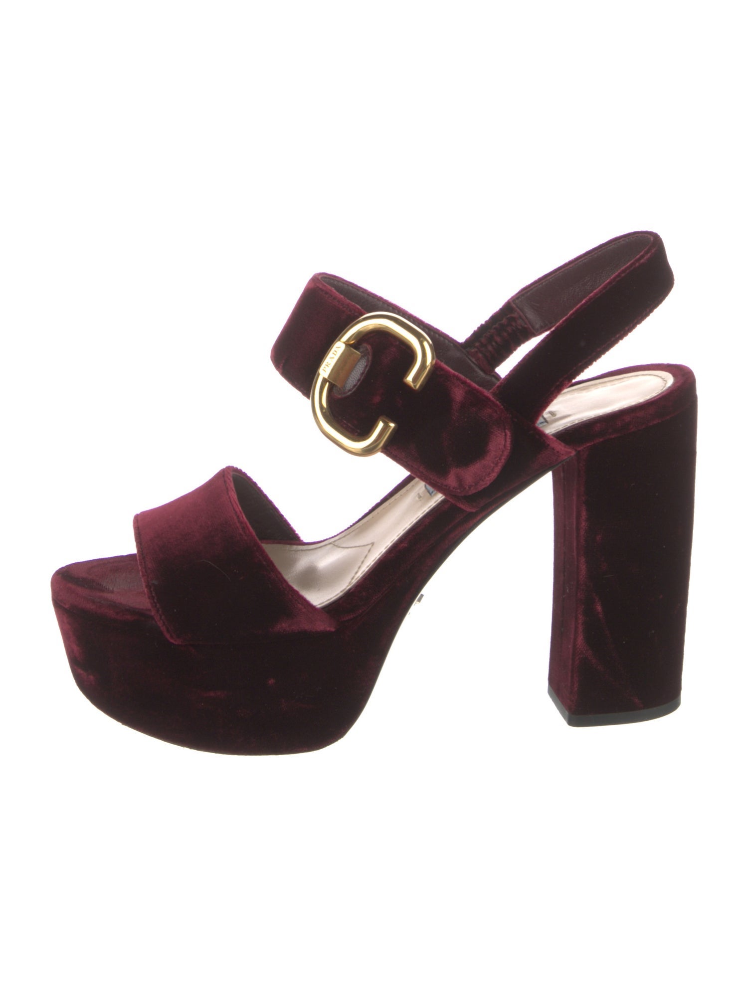 Prada Velvet Slingback Sandals