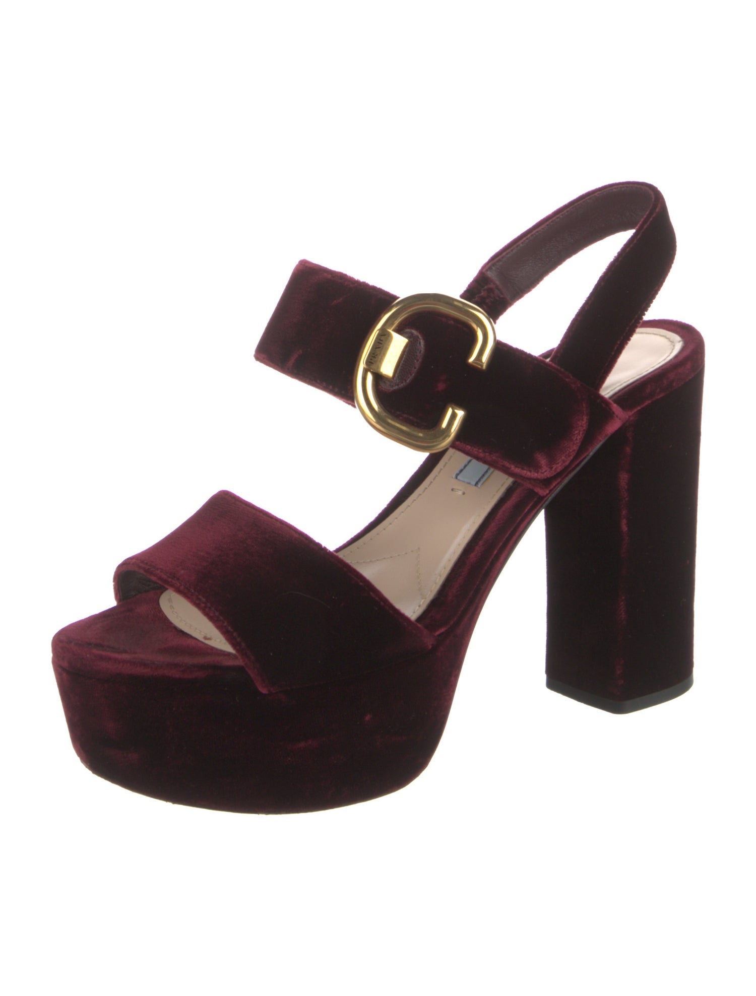 Prada Velvet Slingback Sandals