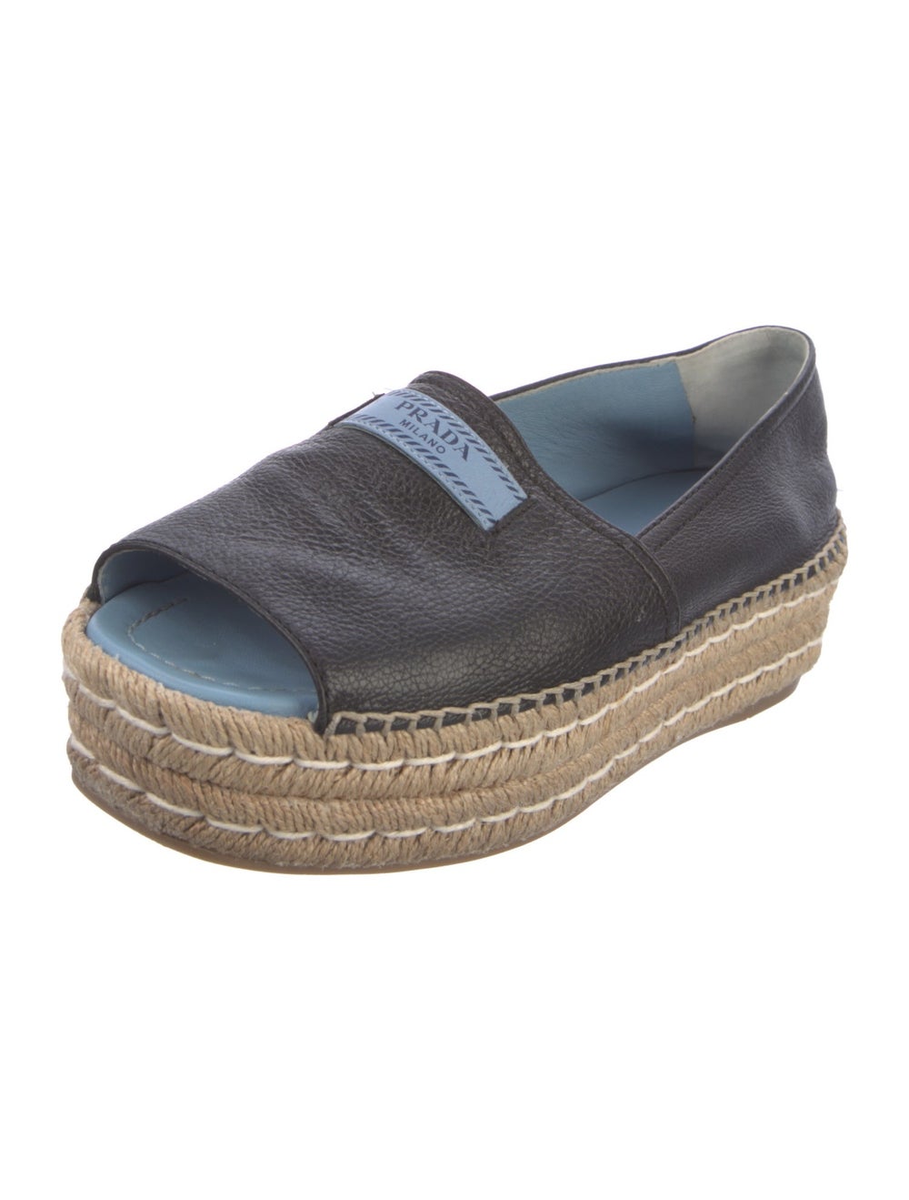 Prada Leather Colorblock Pattern Espadrilles - image 2