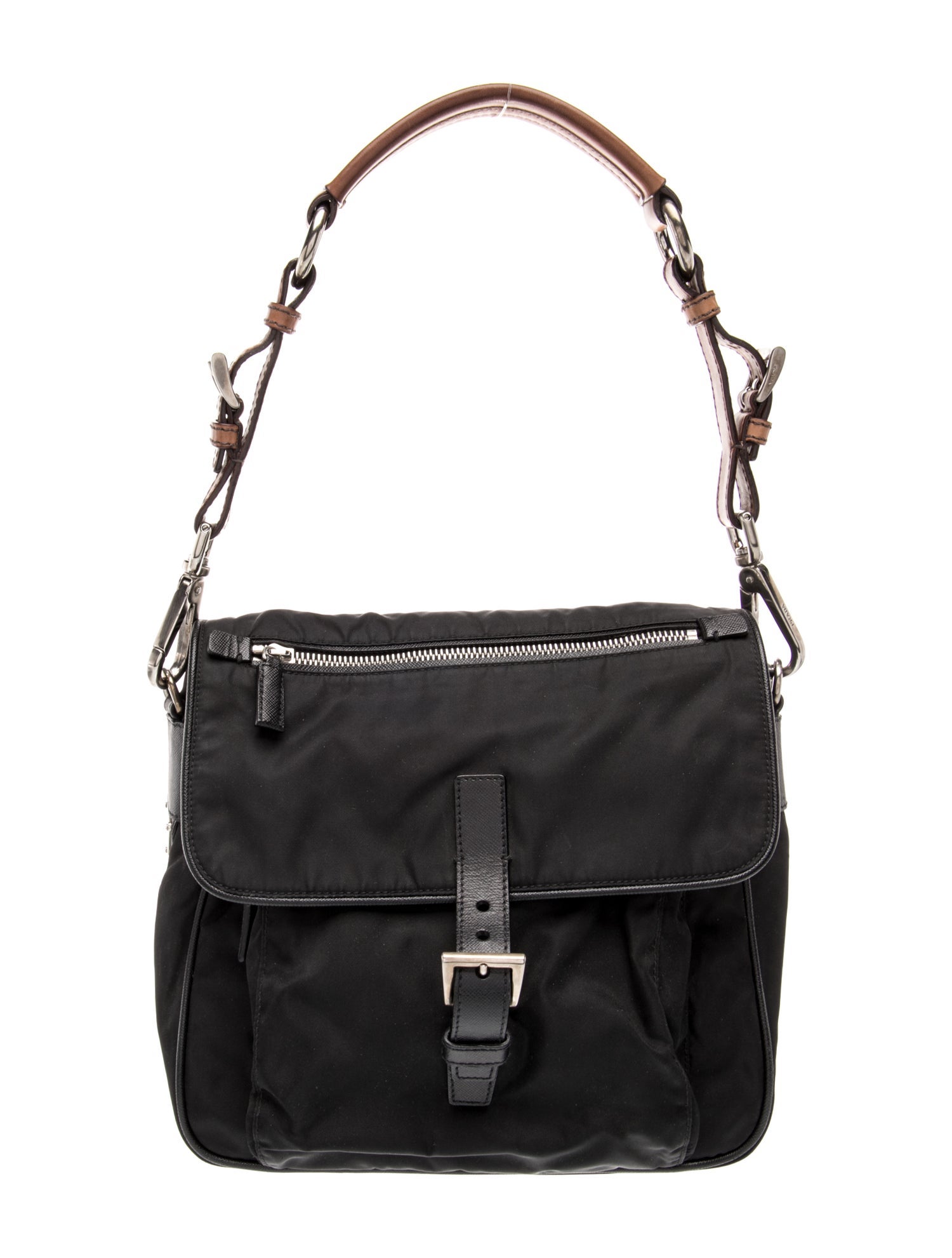 Prada Tessuto Nylon Shoulder Bag - Black Shoulder Bags, Handbags