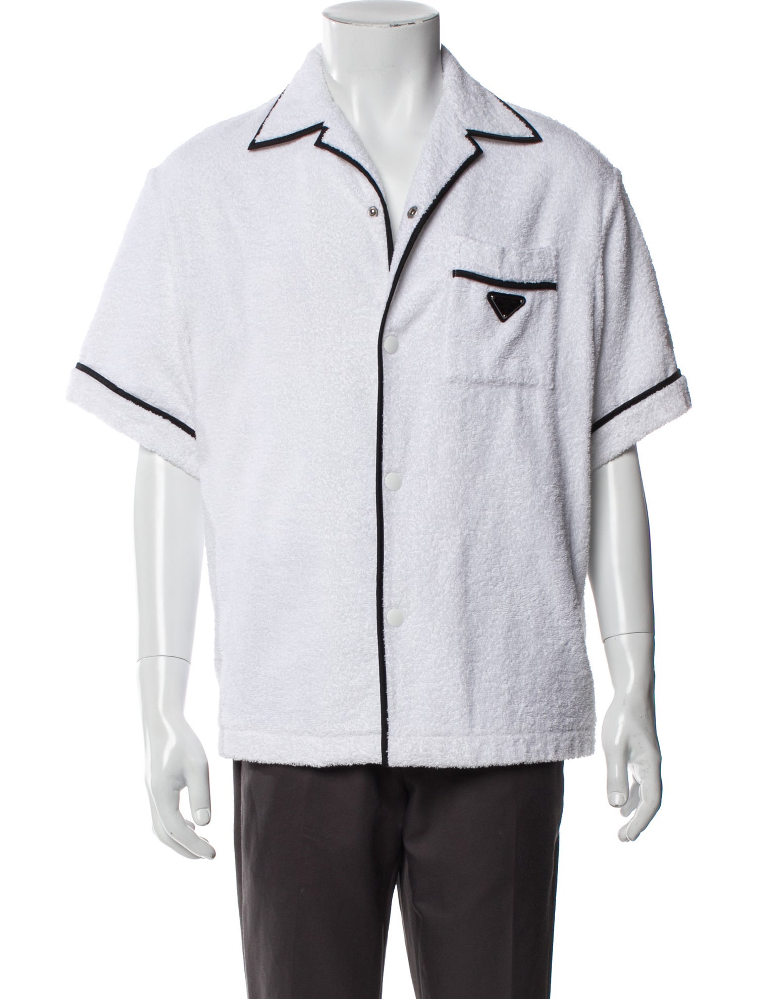 Prada 2021 Enameled Metal Triangle Shirt