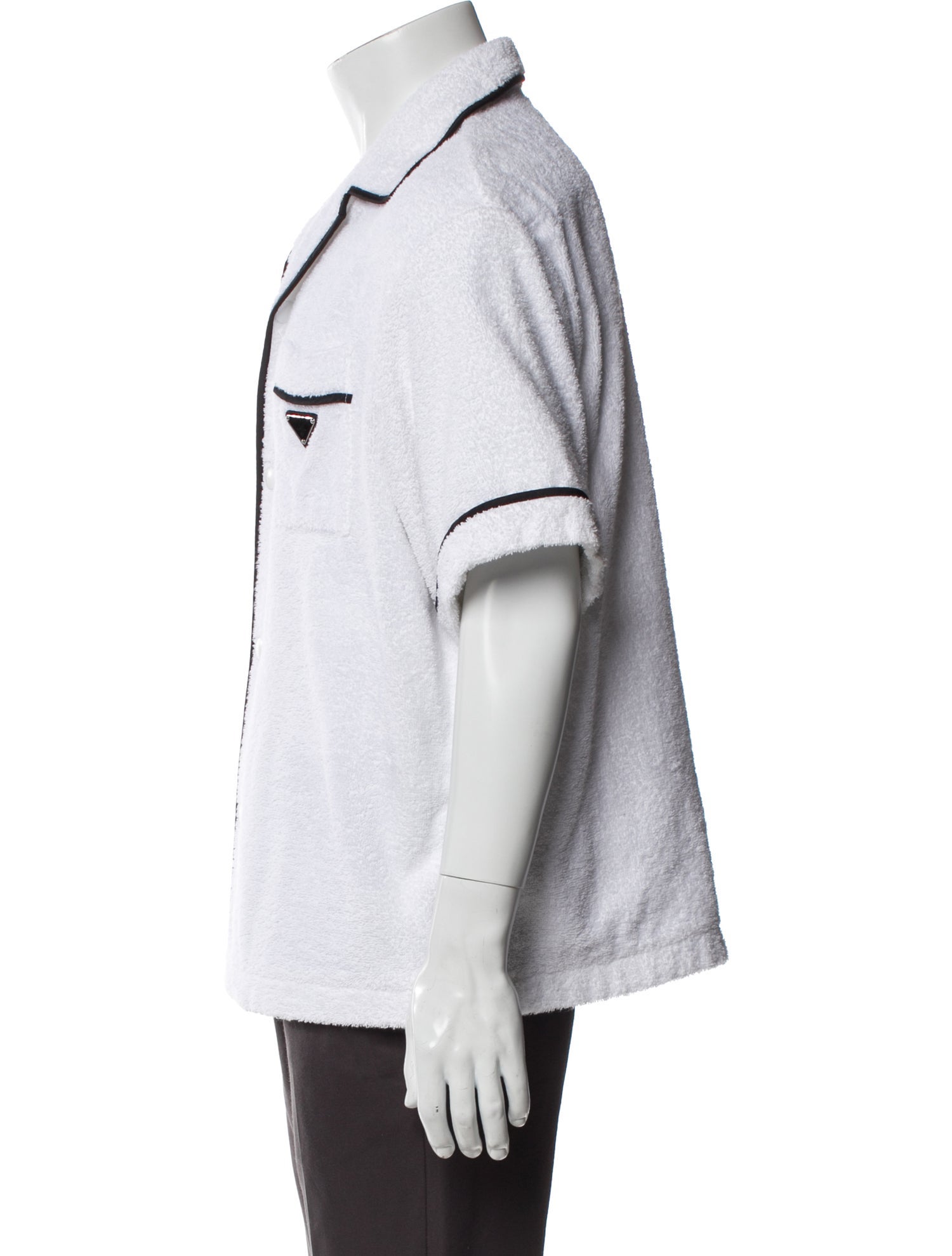 Prada 2021 Enameled Metal Triangle Shirt