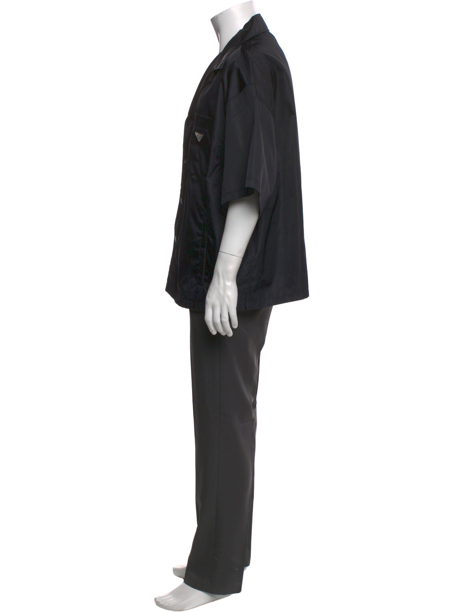 Prada 2022 Enameled Metal Triangle Shirt