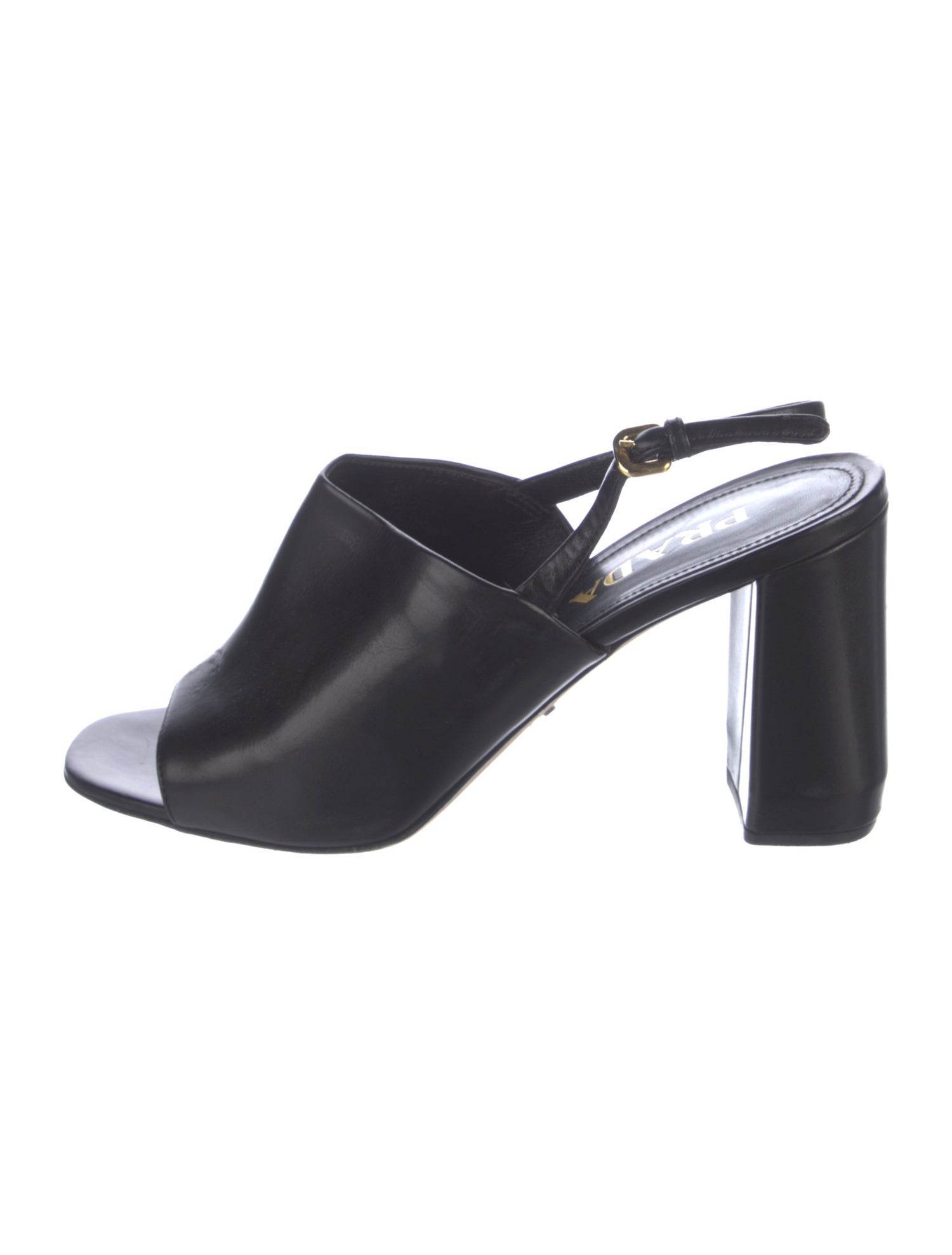 Prada Leather Slingback Sandals