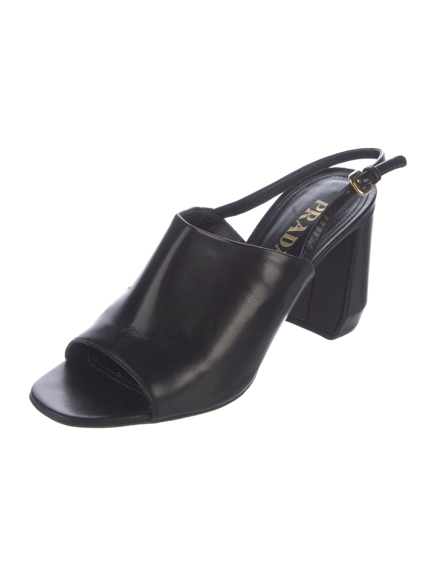 Prada Leather Slingback Sandals