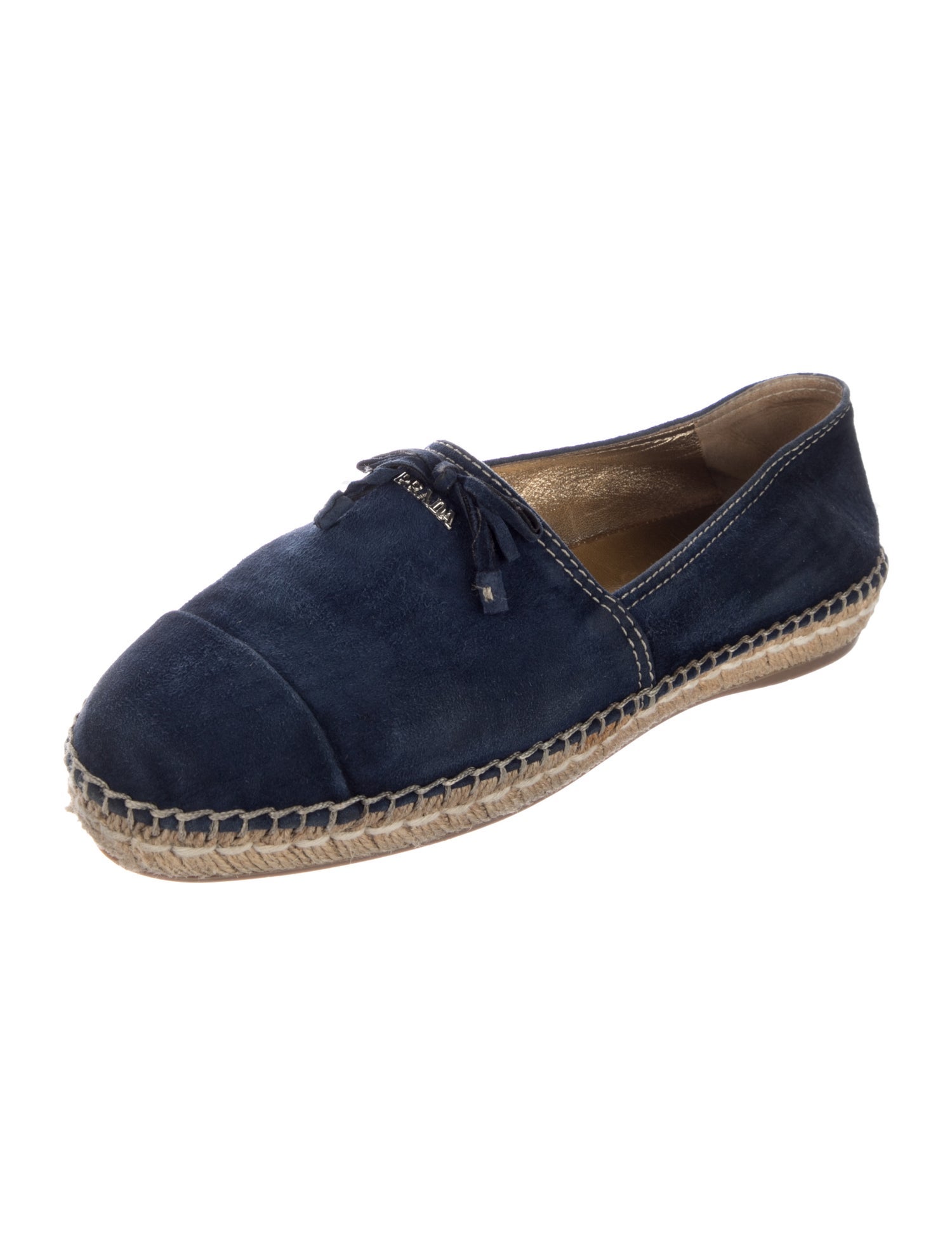 Prada Suede Bow Accents Espadrilles