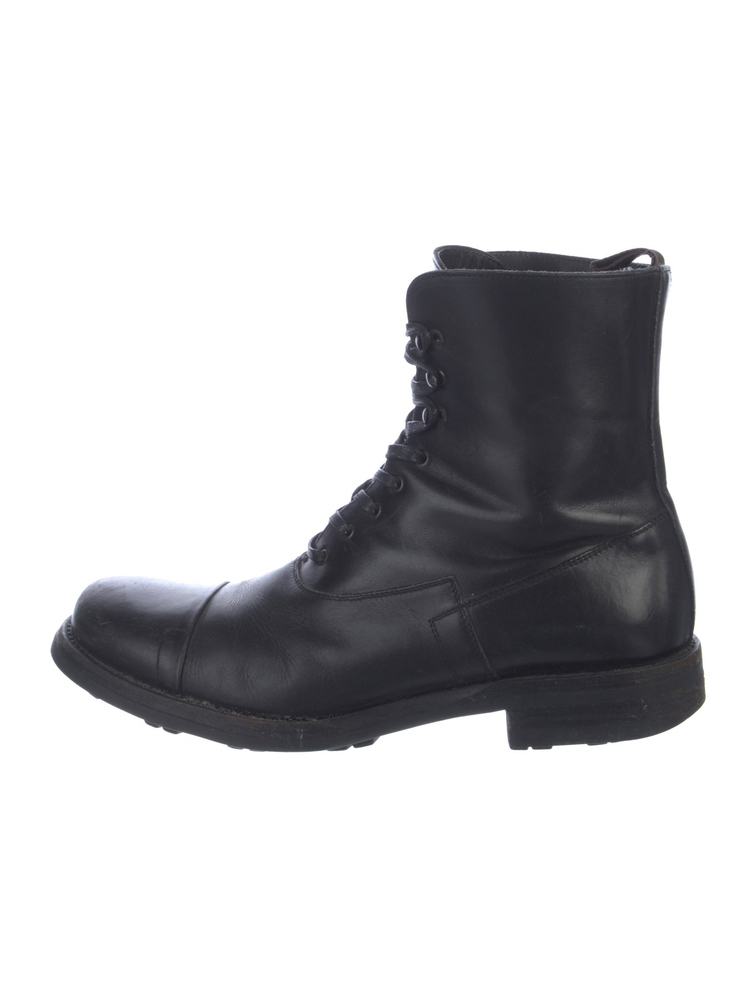 Prada Leather Combat Boots