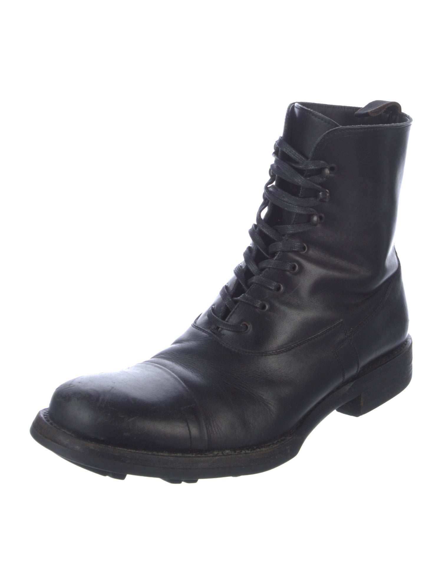 Prada Leather Combat Boots