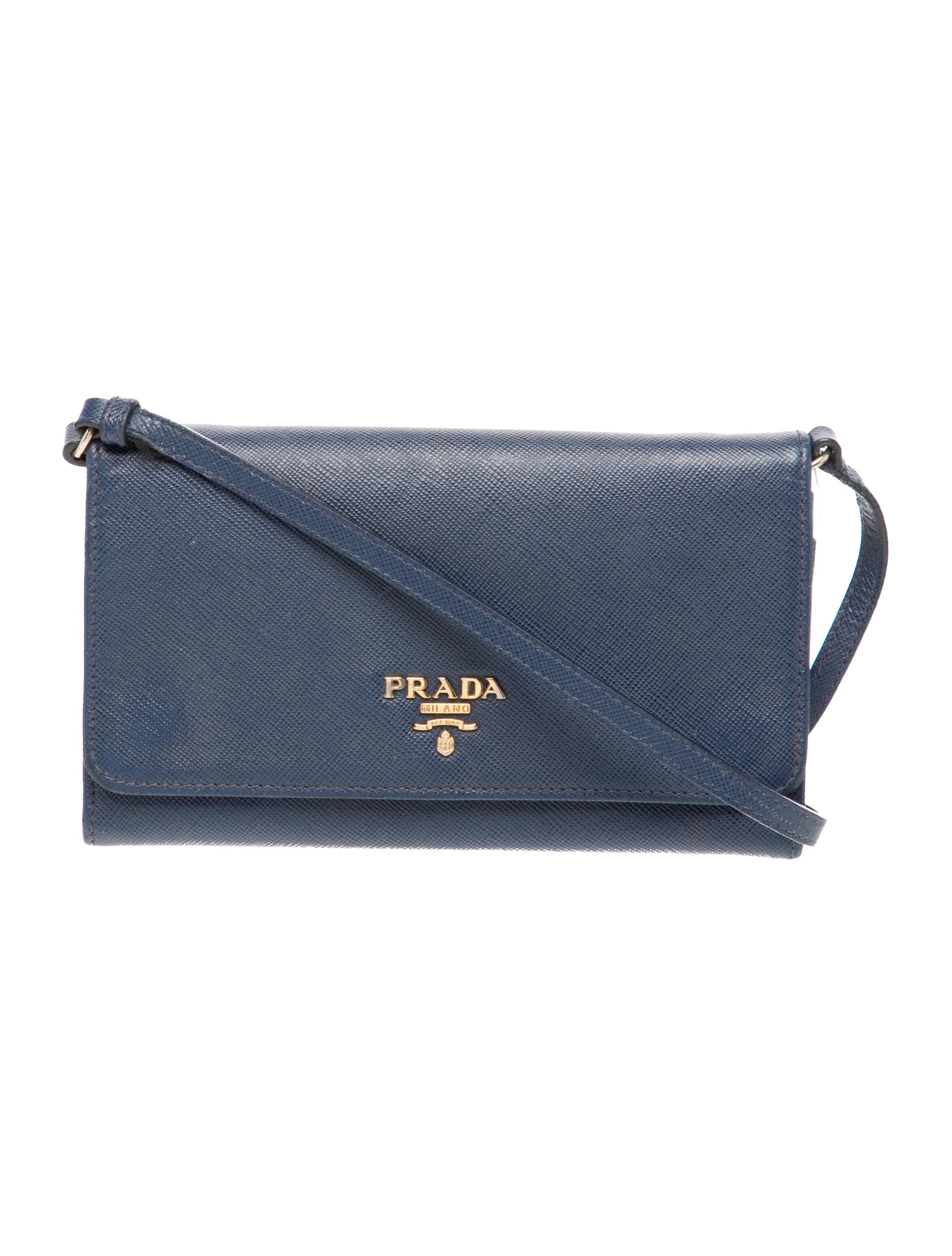 Prada Saffiano Lux Leather Wristlet