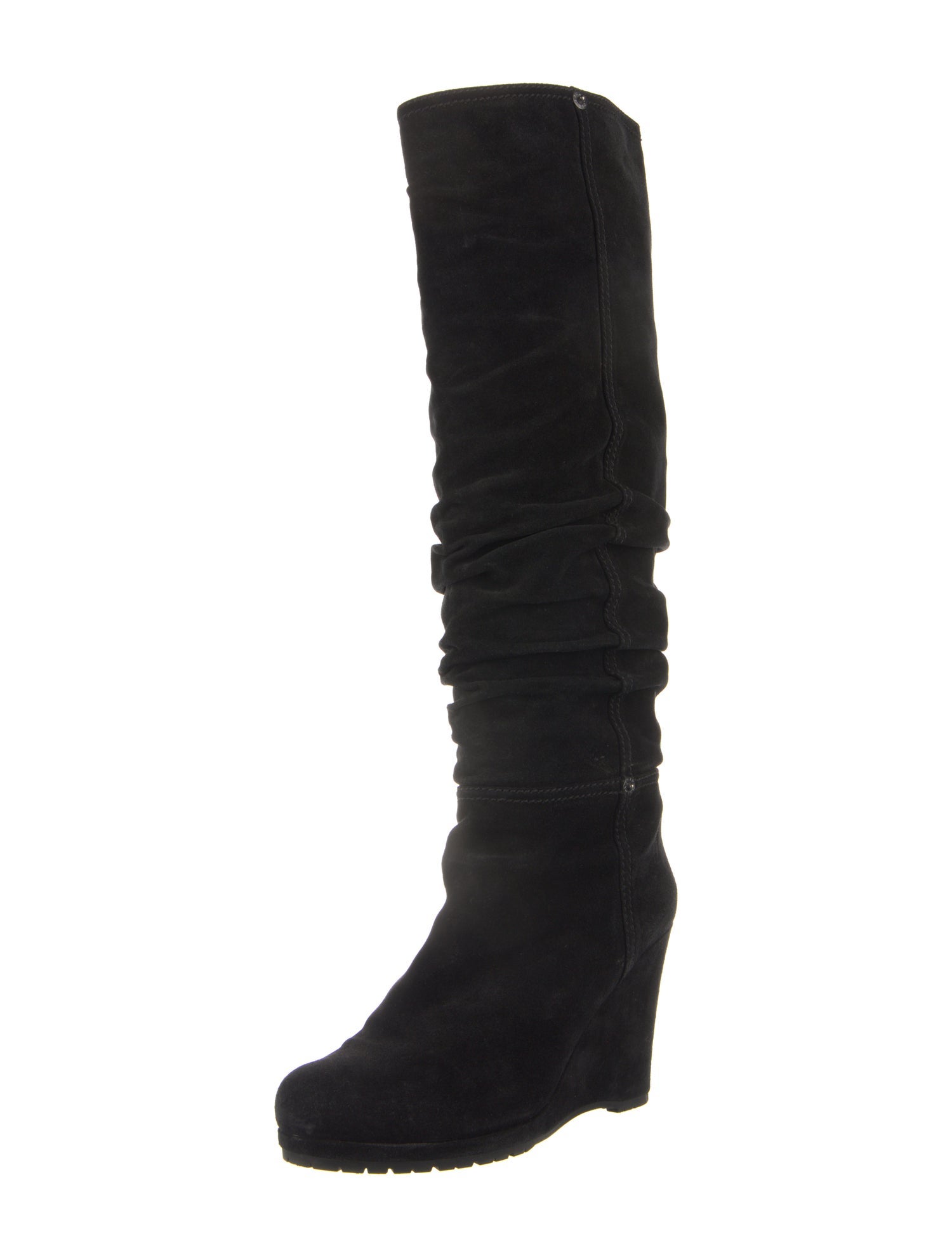 Prada Suede Slouch Boots