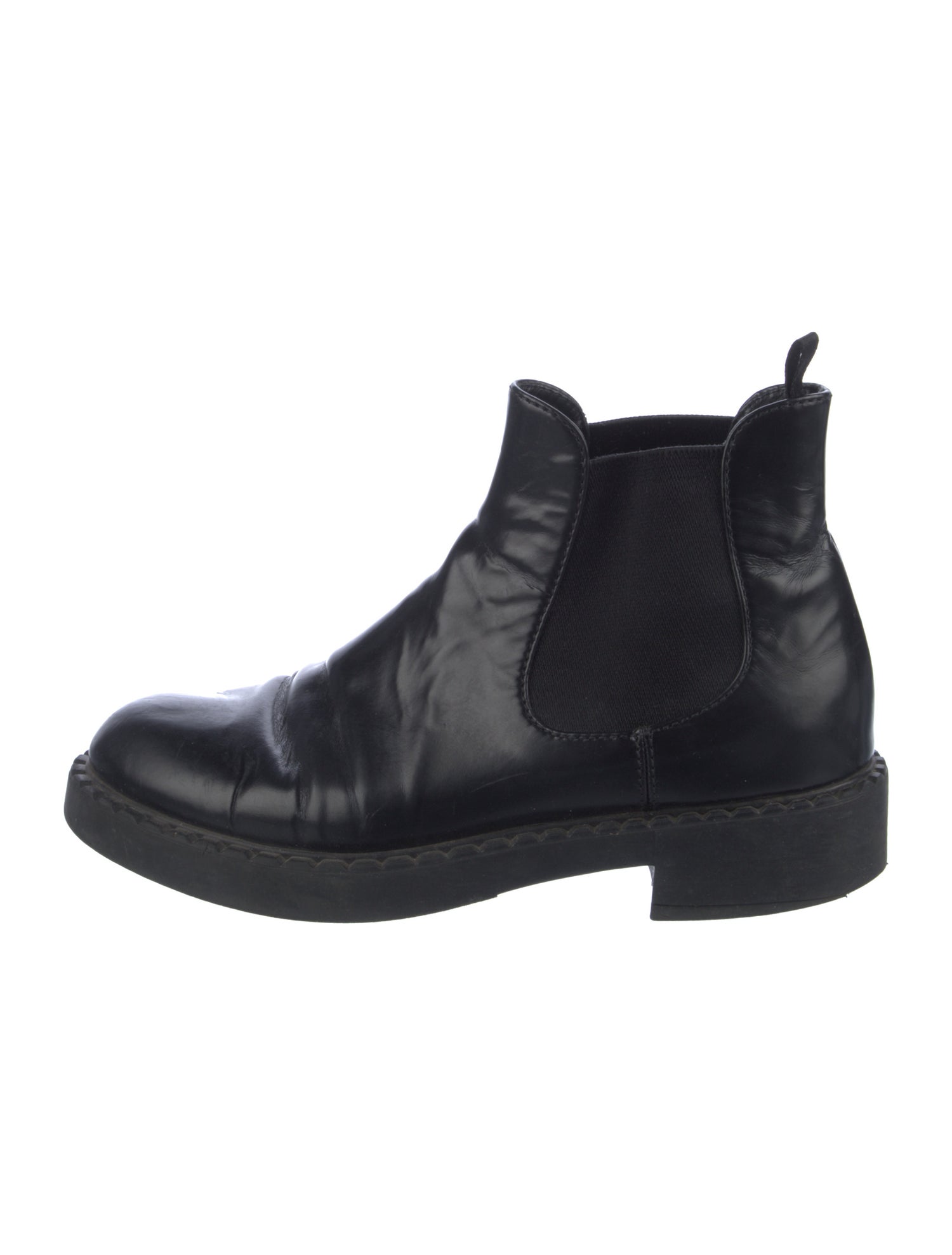 Prada Leather Chelsea Boots