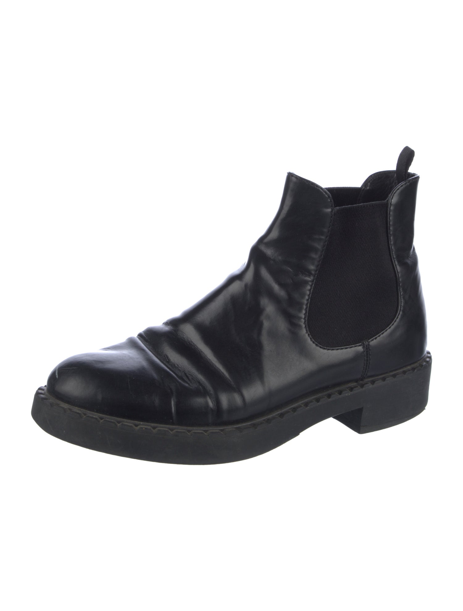 Prada Leather Chelsea Boots