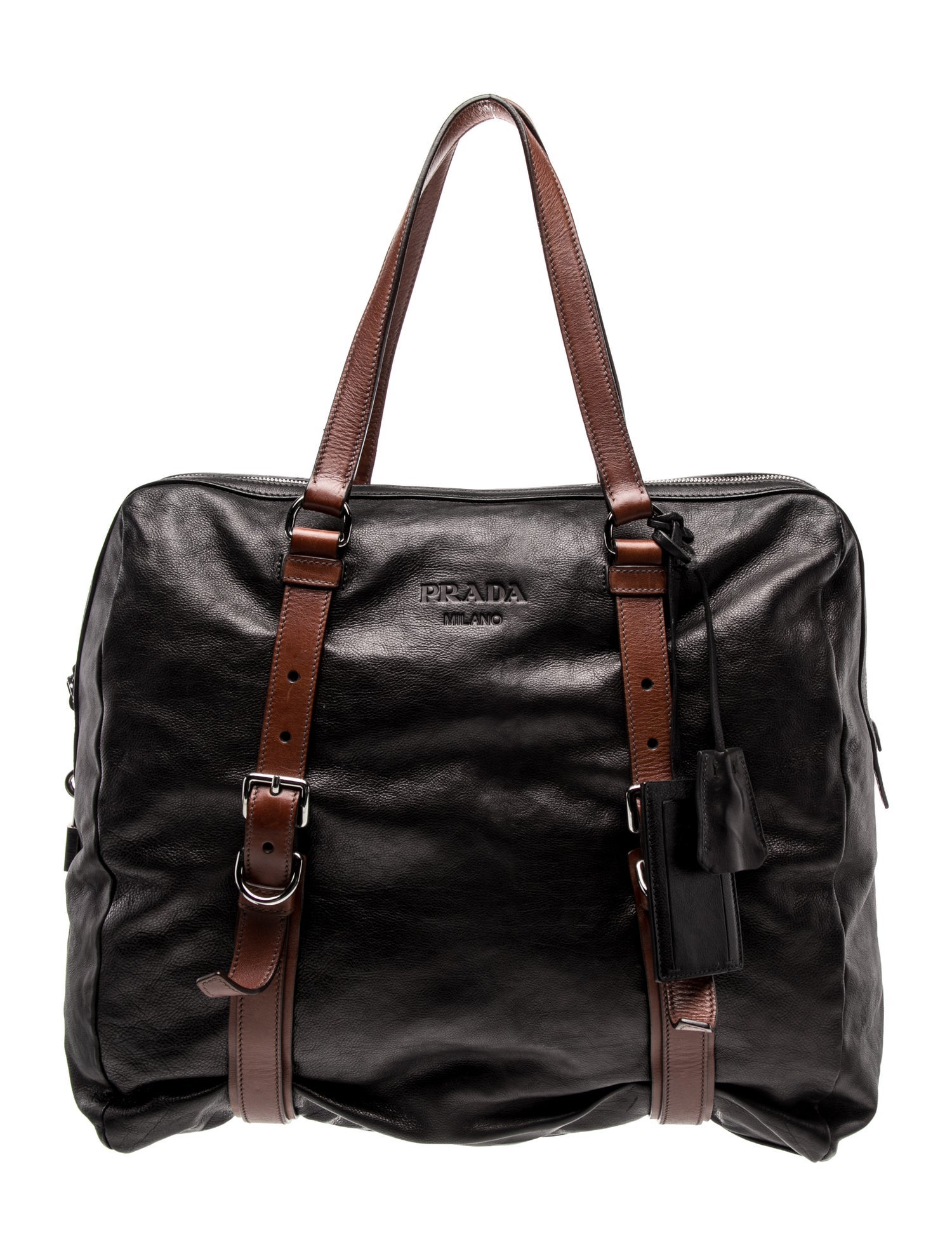 Prada Leather Weekender Bag