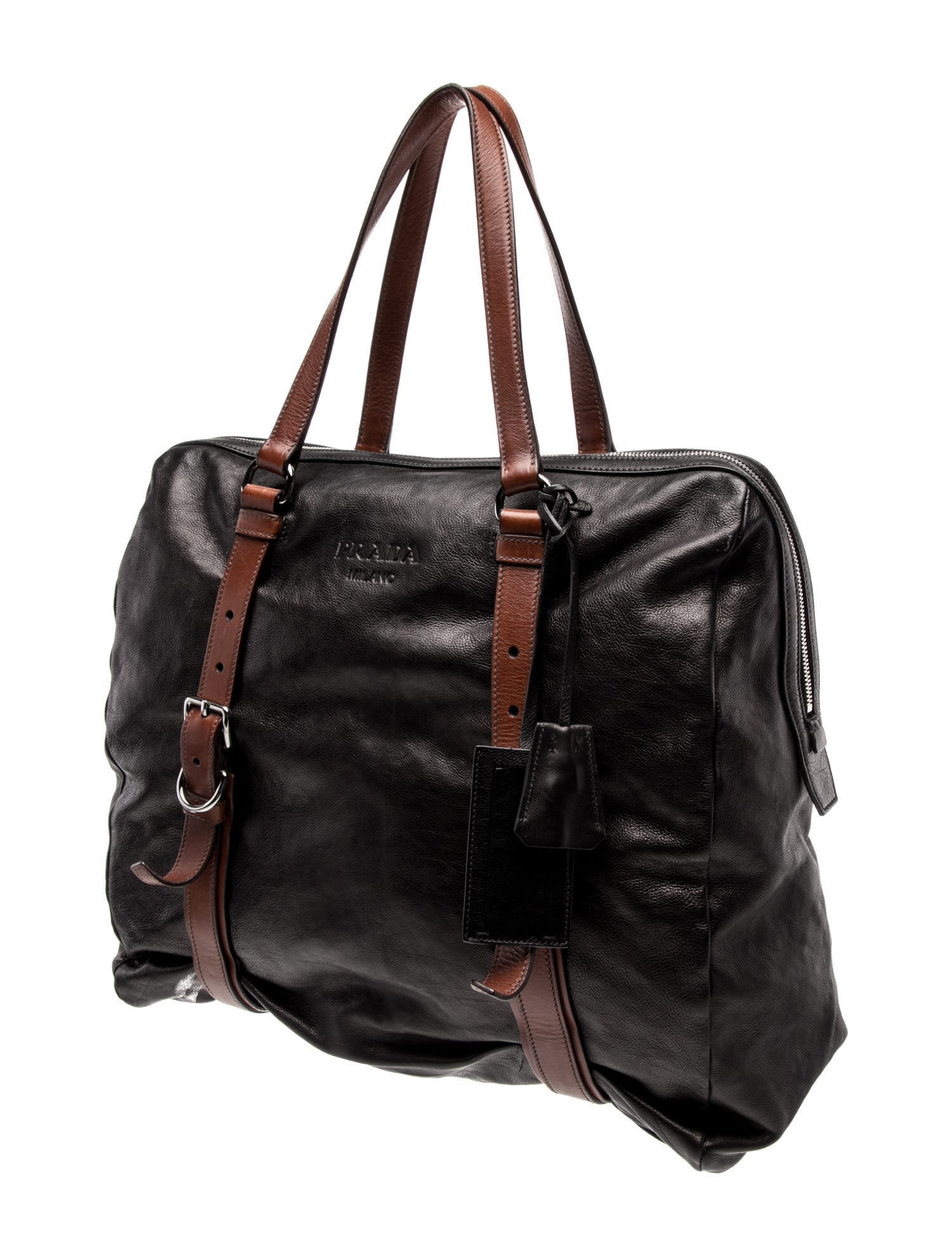 Prada Leather Weekender Bag