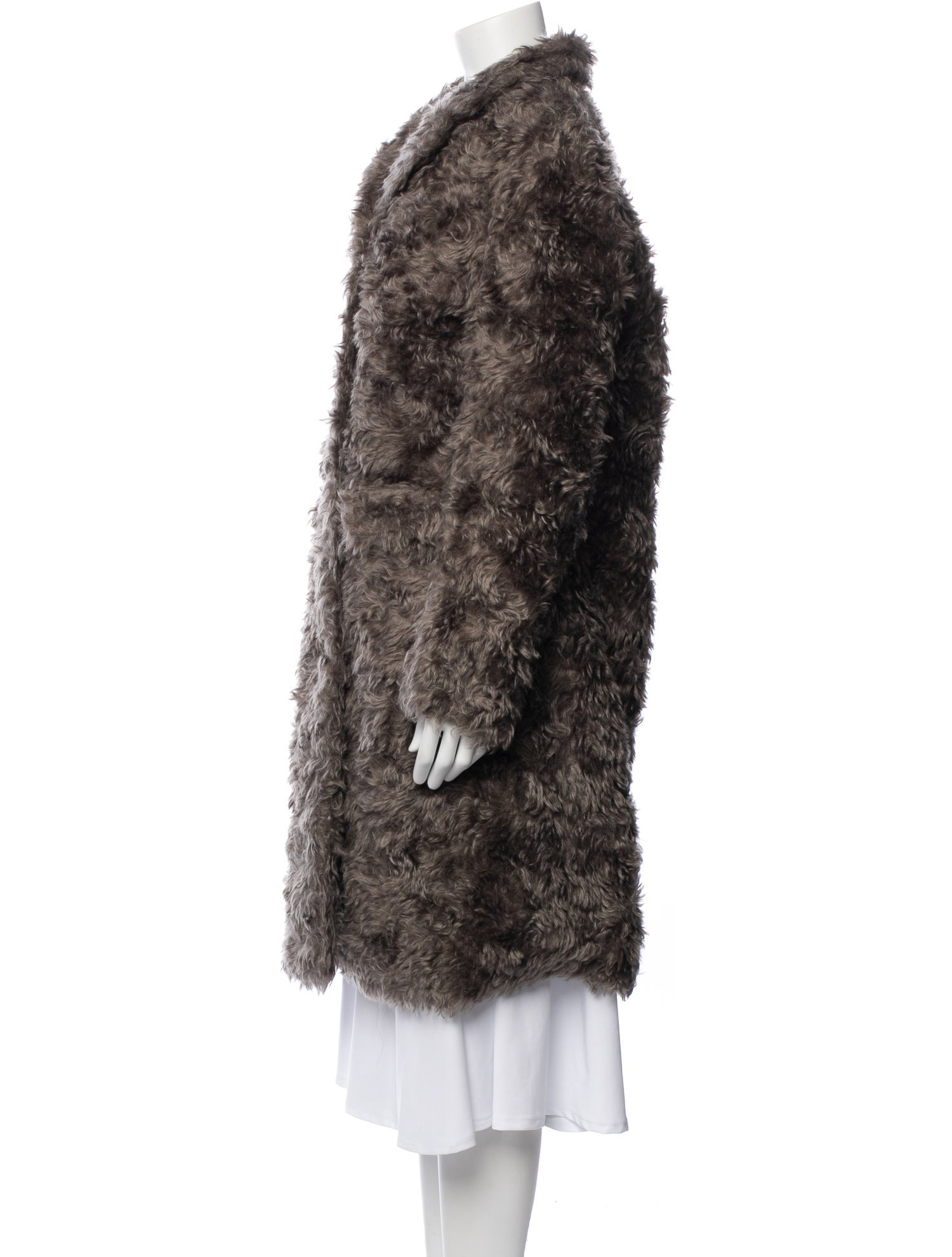 Prada Vintage 2007 Faux Fur Coat