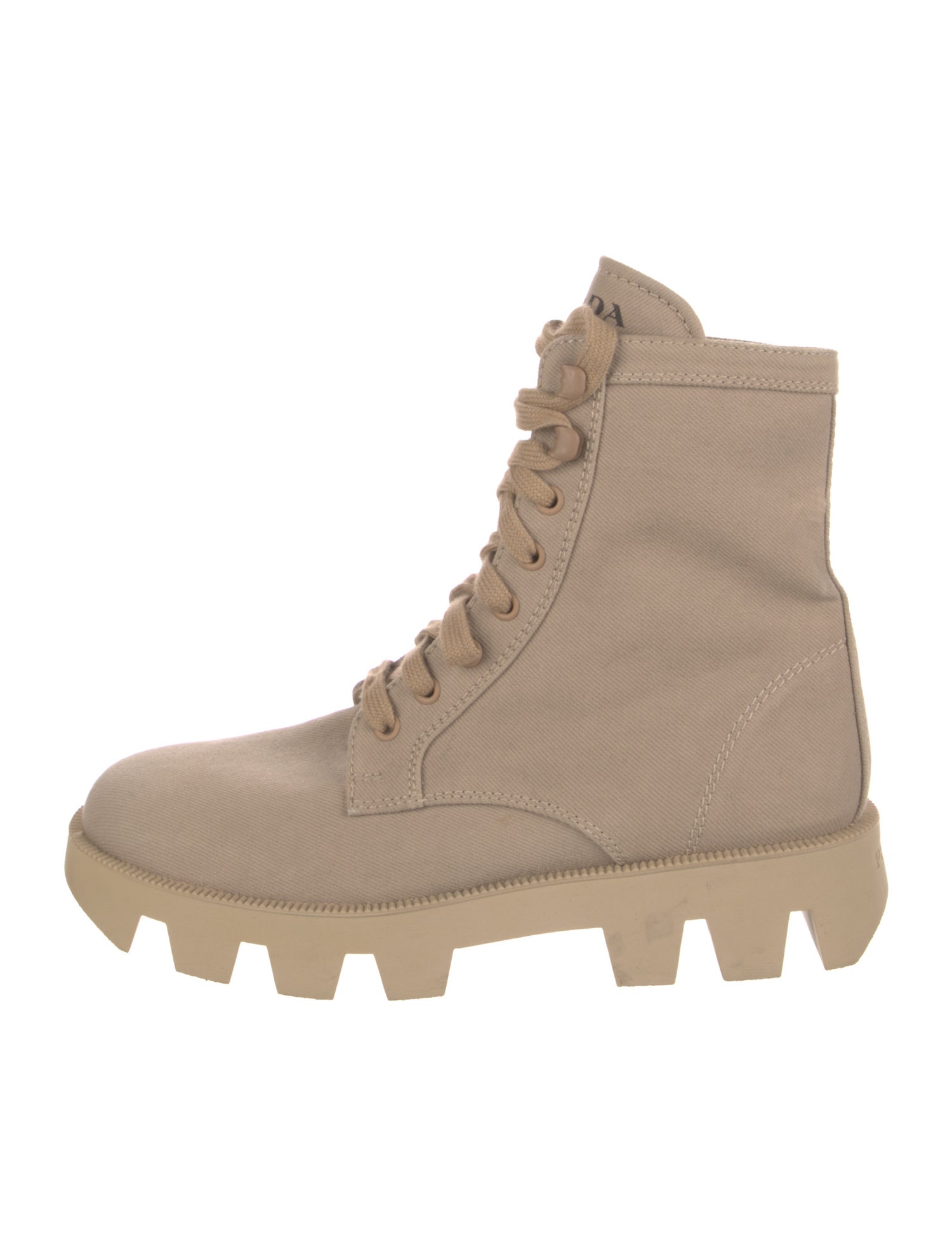 Prada Canvas Combat Boots