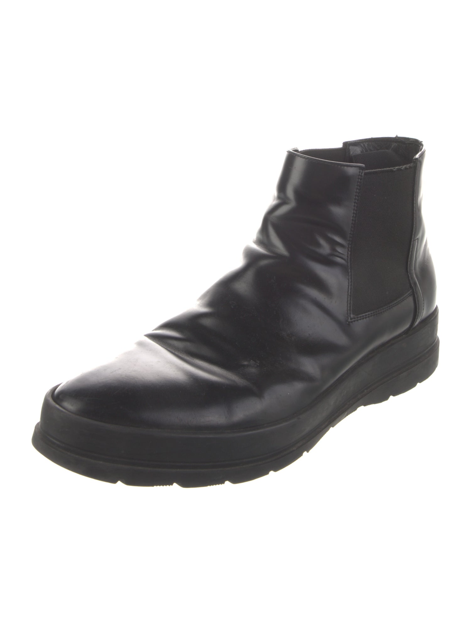 Prada Leather Chelsea Boots