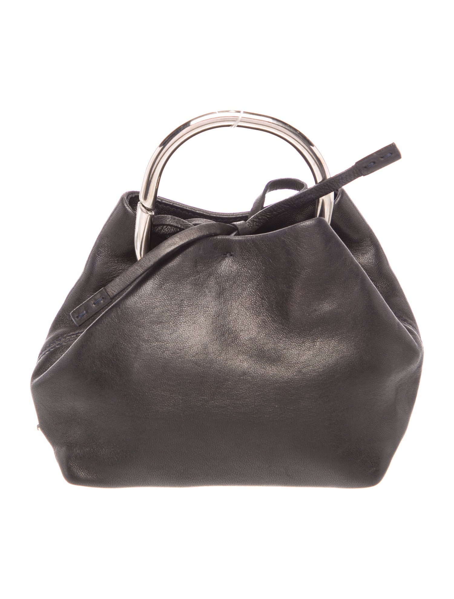 Prada Enameled Metal Triangle Ring Mini