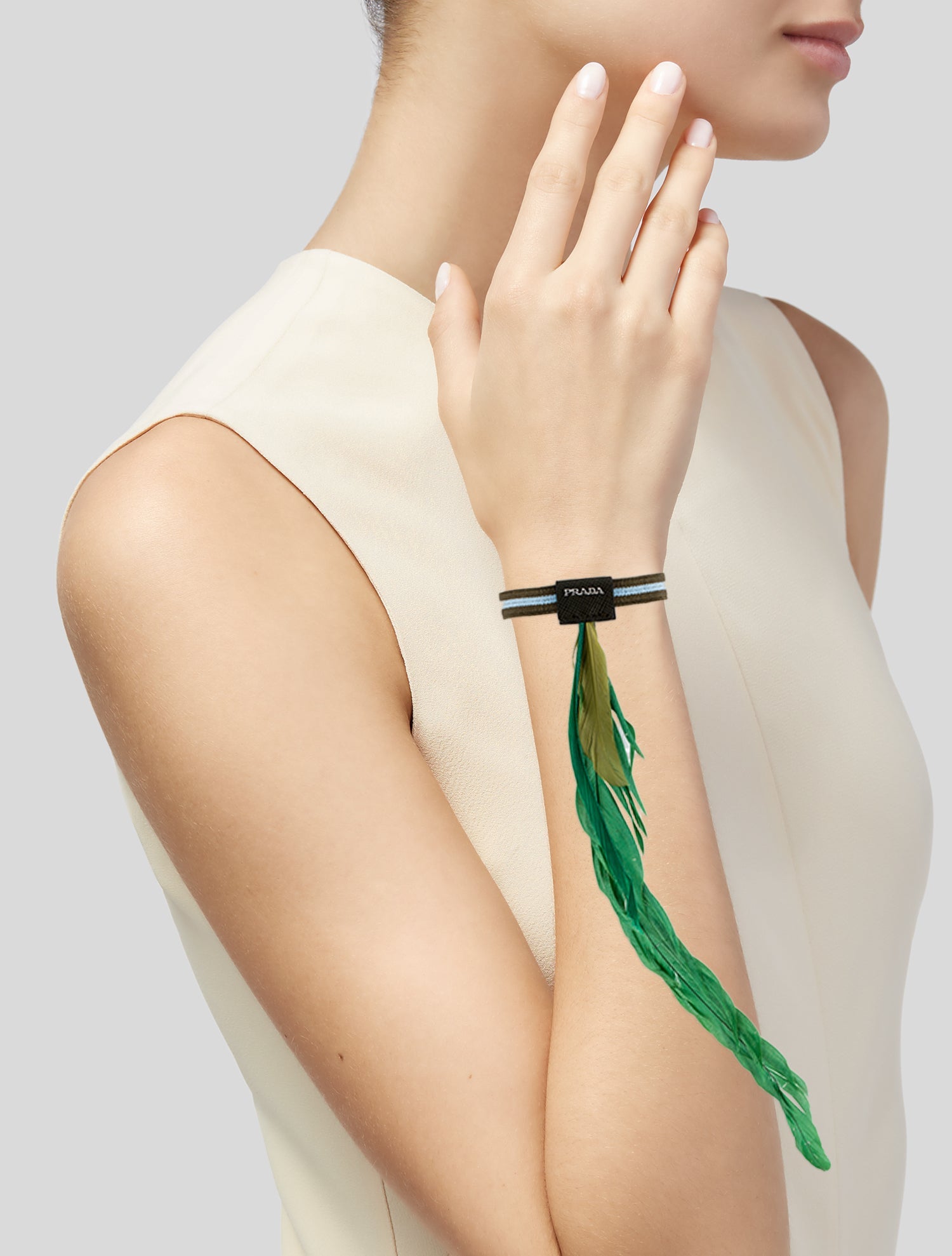 Prada Feather Wrap Bracelet