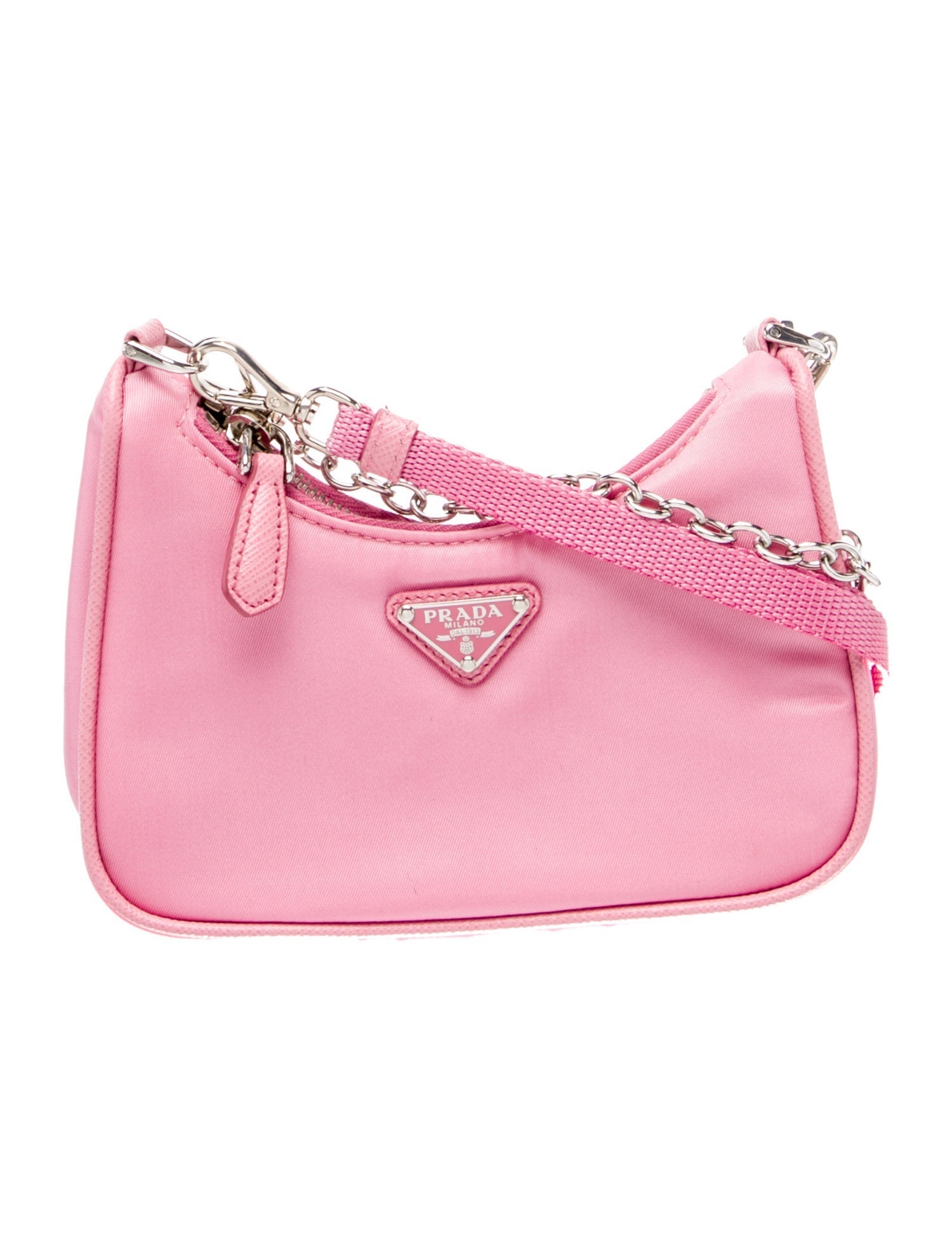 Prada Enameled Metal Triangle Re-Edition 2000 Mini