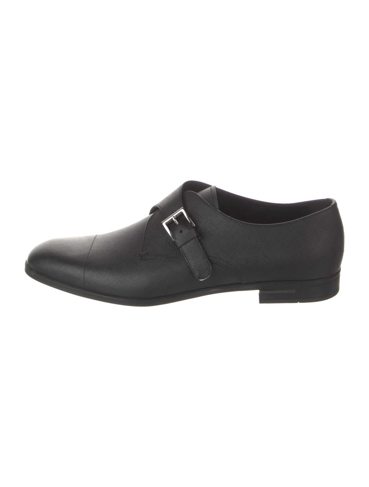 Prada Saffiano Leather Leather Monk Straps