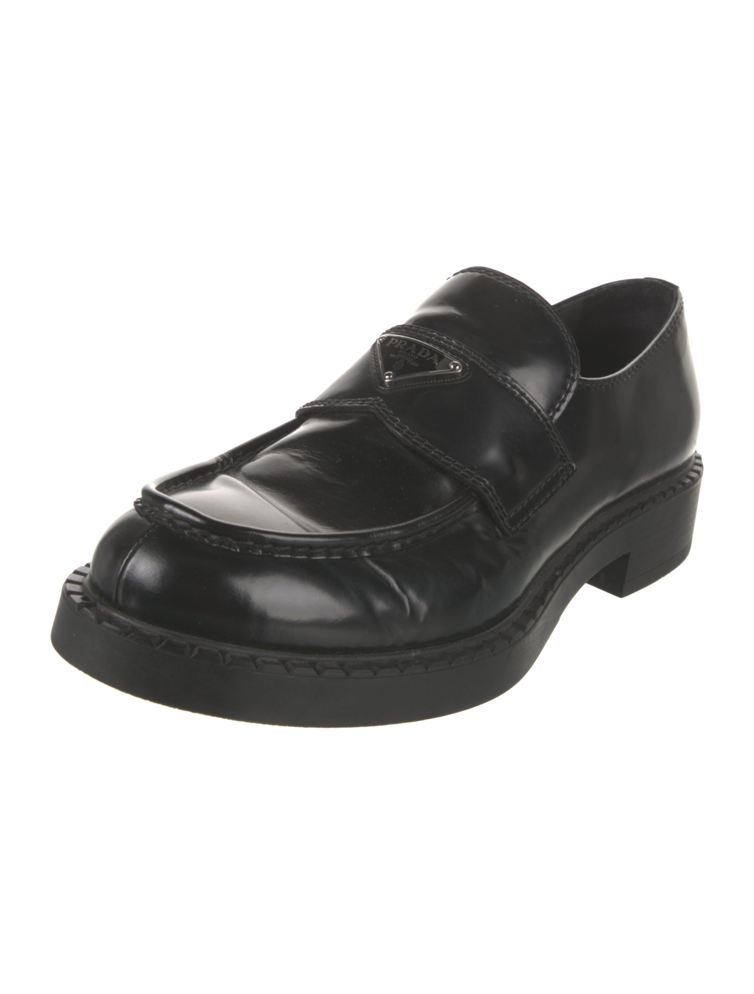 Prada Leather Dress Loafers