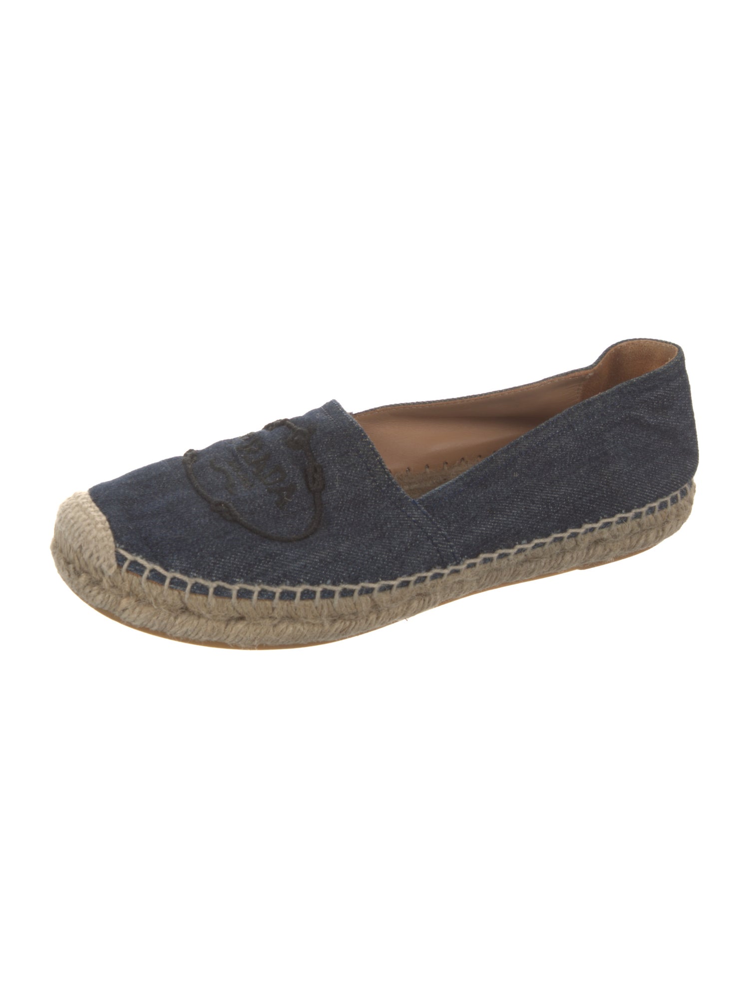 Prada Denim Colorblock Pattern Espadrilles