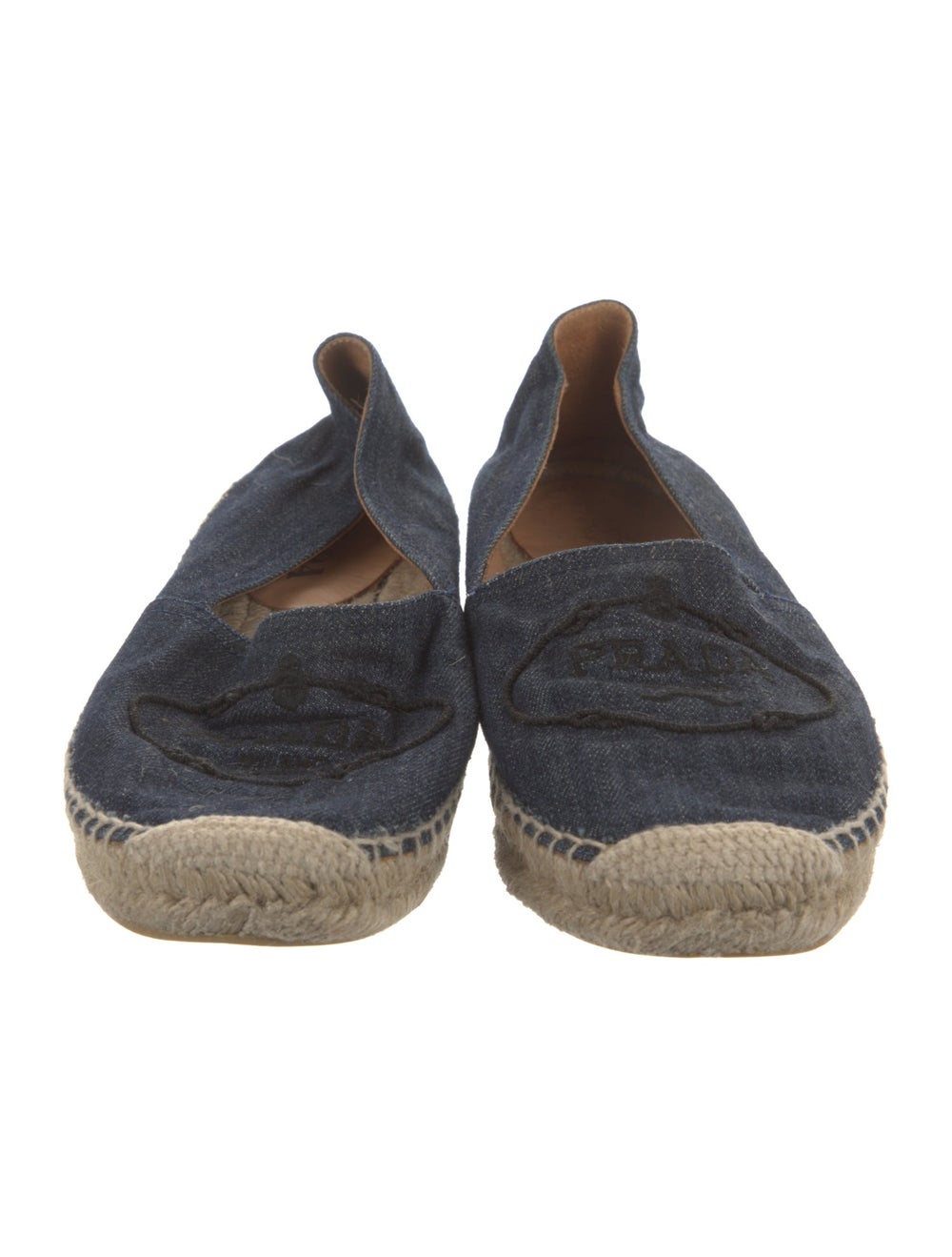 Prada Denim Colorblock Pattern Espadrilles - image 3