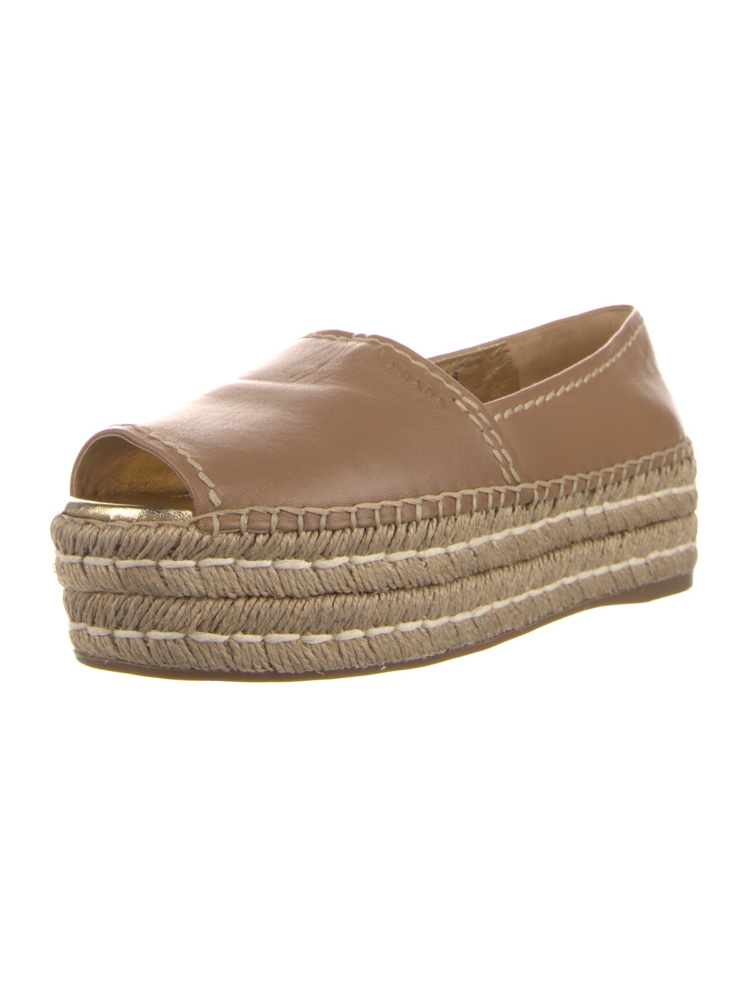 Prada Leather Espadrilles