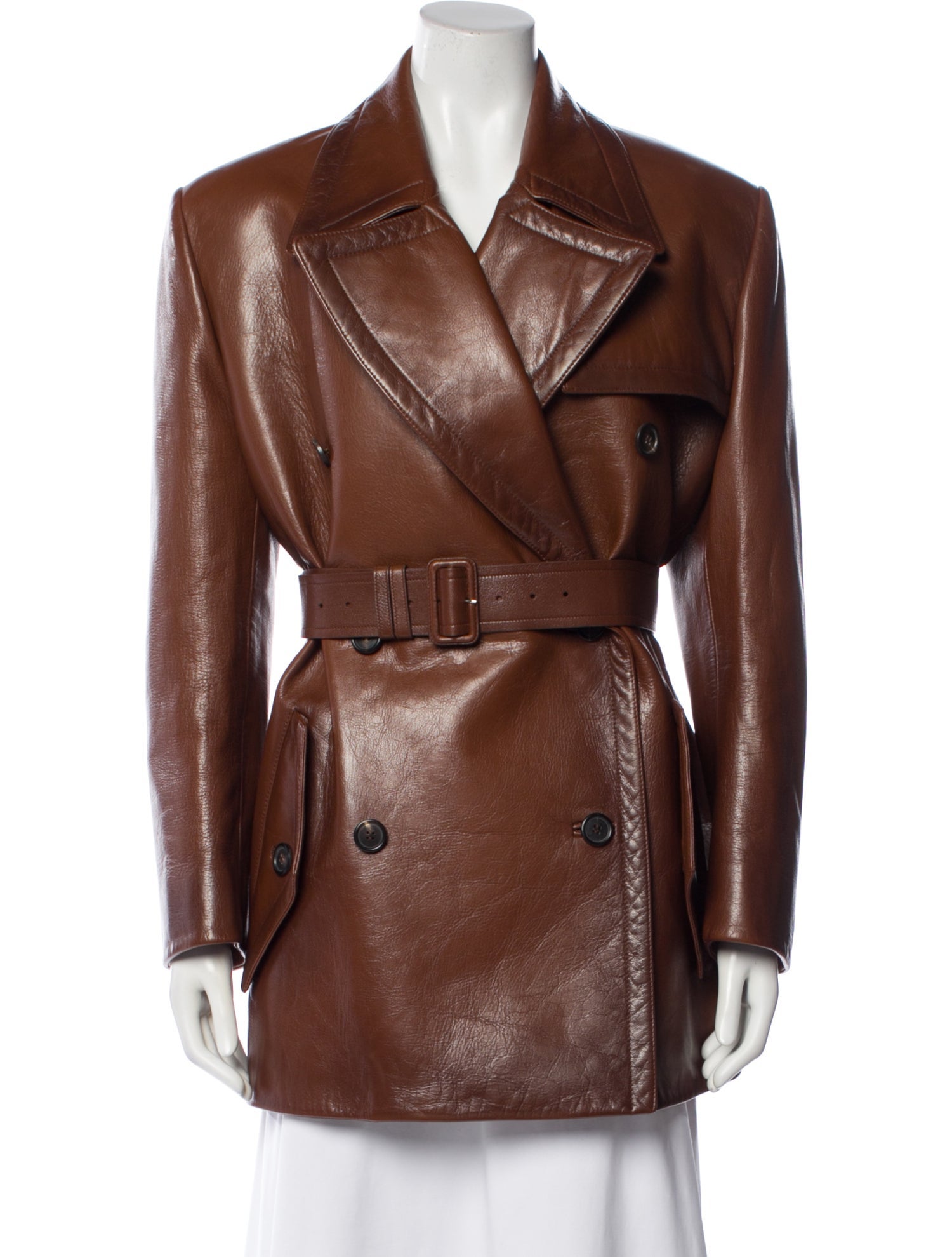 Prada 2022 Leather Trench Coat