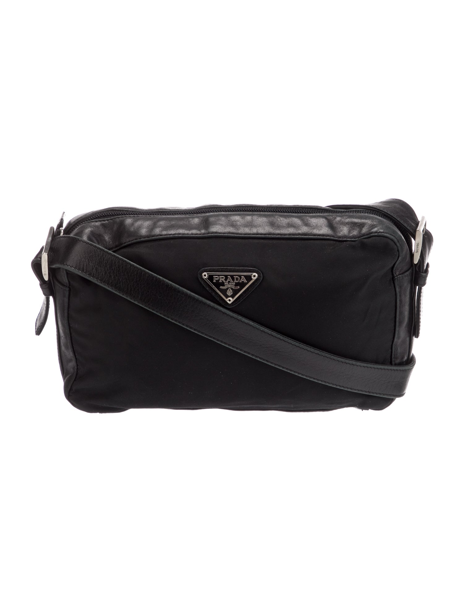 Prada Tessuto Nylon Shoulder Bag - Black Shoulder Bags, Handbags 