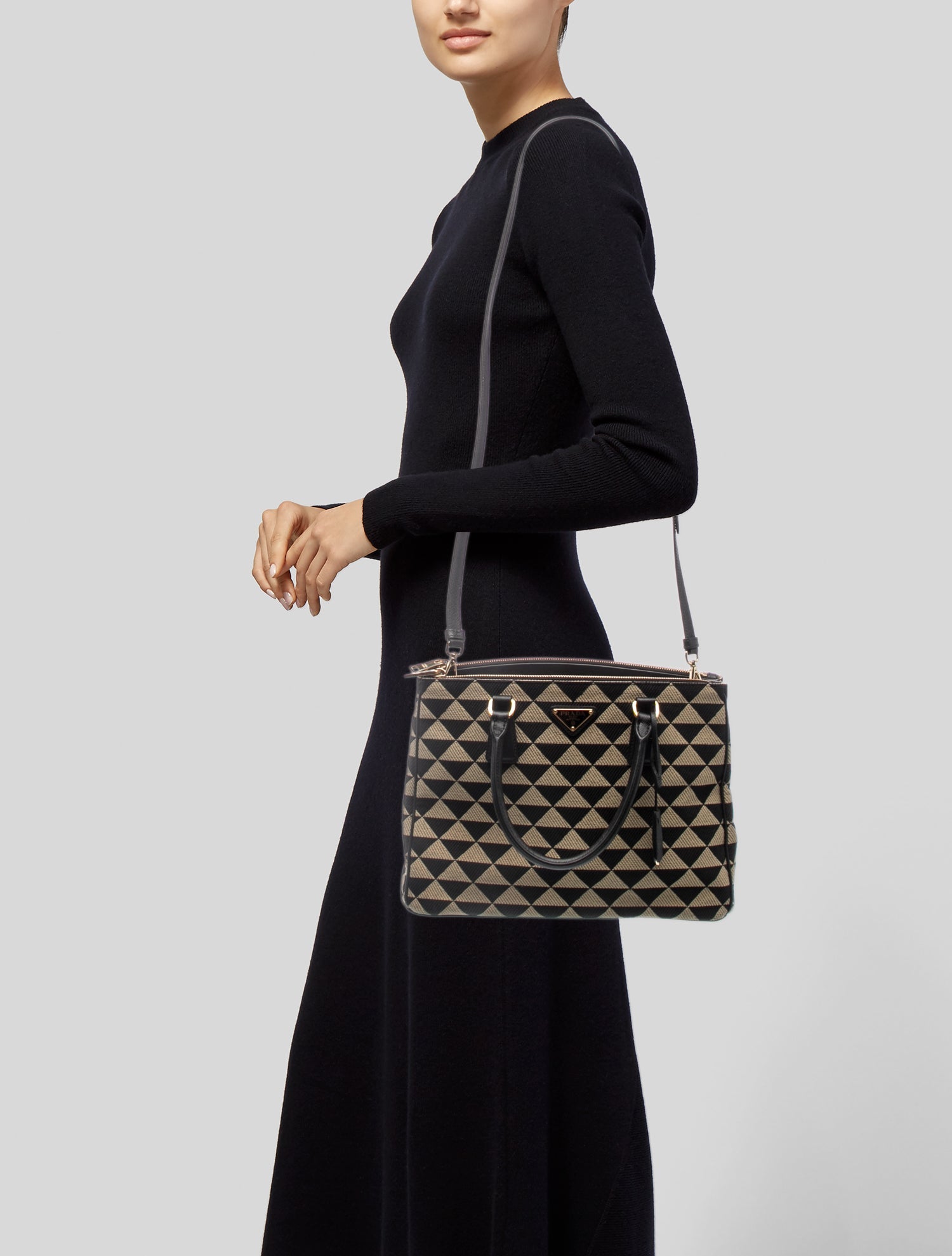 Prada Saffiano Leather Galleria Double Zip Medium