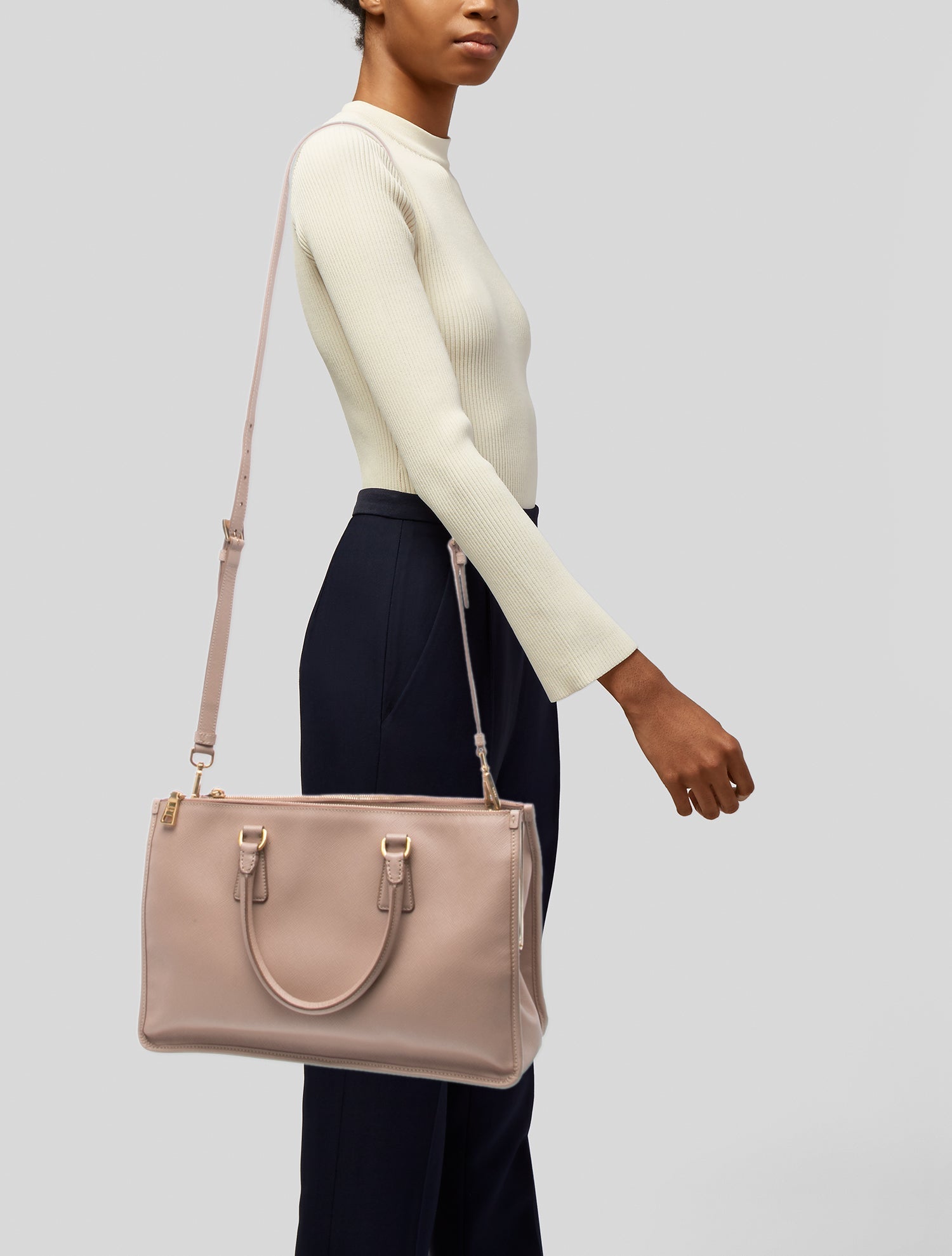 Prada Saffiano Leather Galleria Double Zip Medium