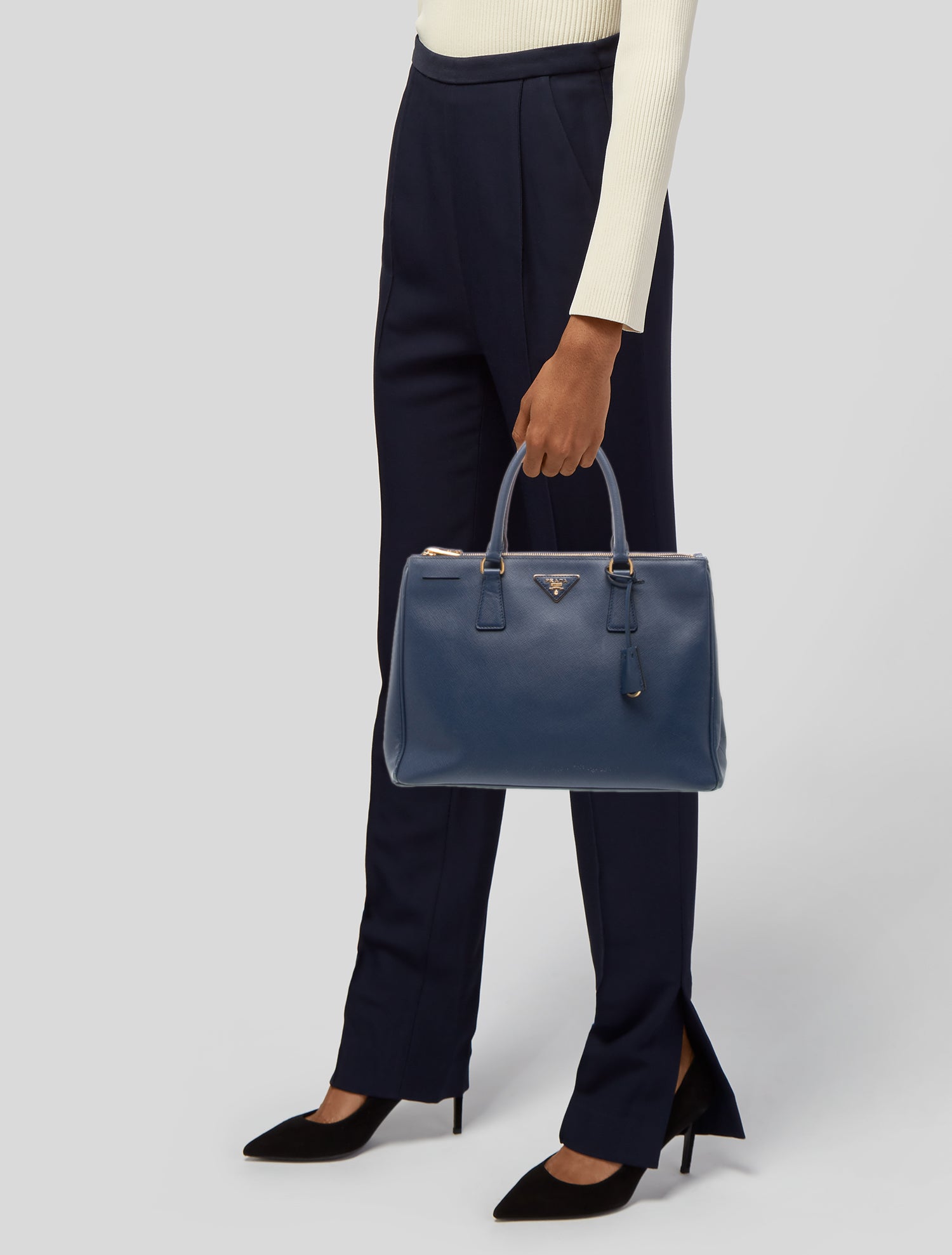 Prada Saffiano Leather Galleria Double Zip Large