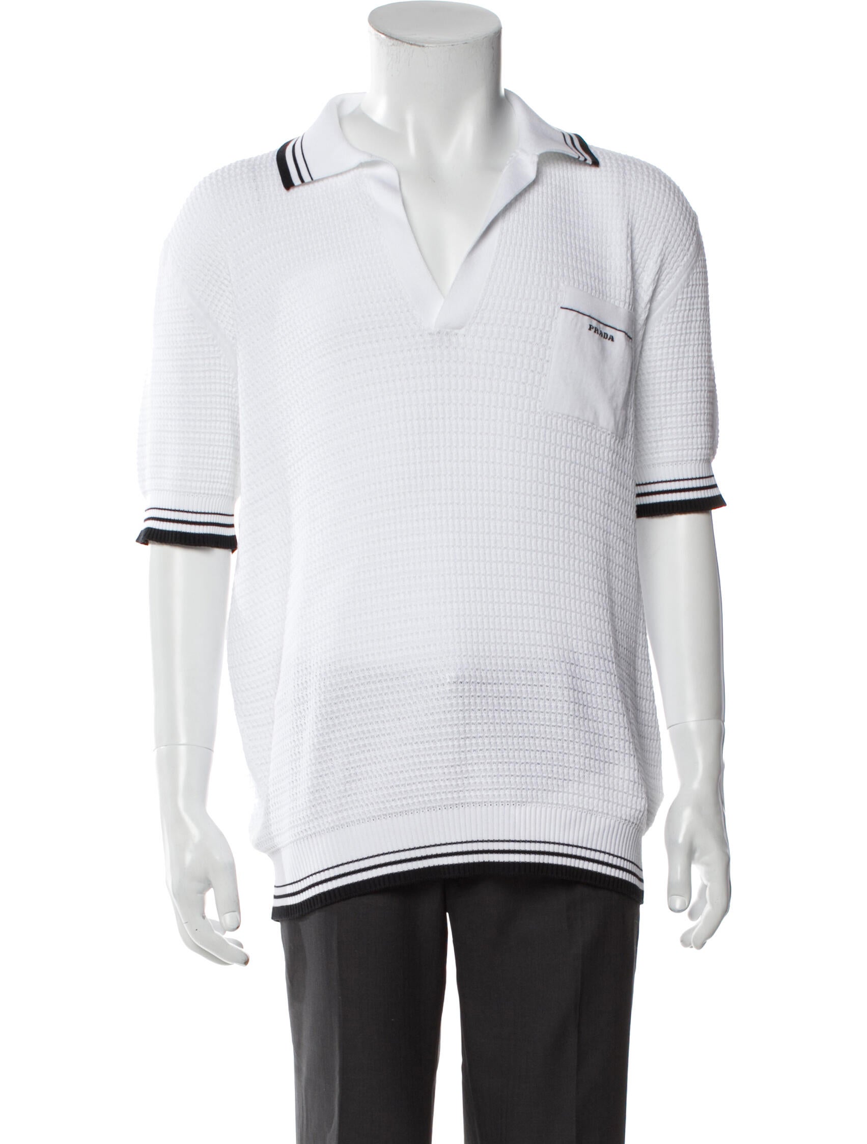 Prada 2023 Striped Polo Sweater
