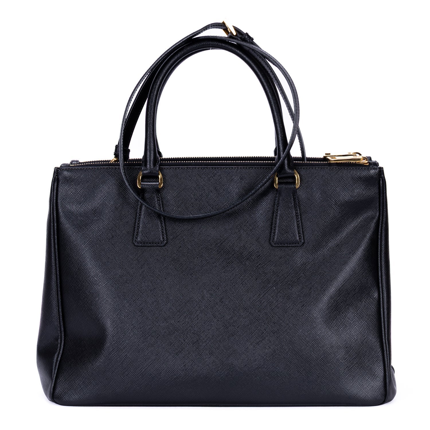 Prada Leather Double Zip Galleria Tote