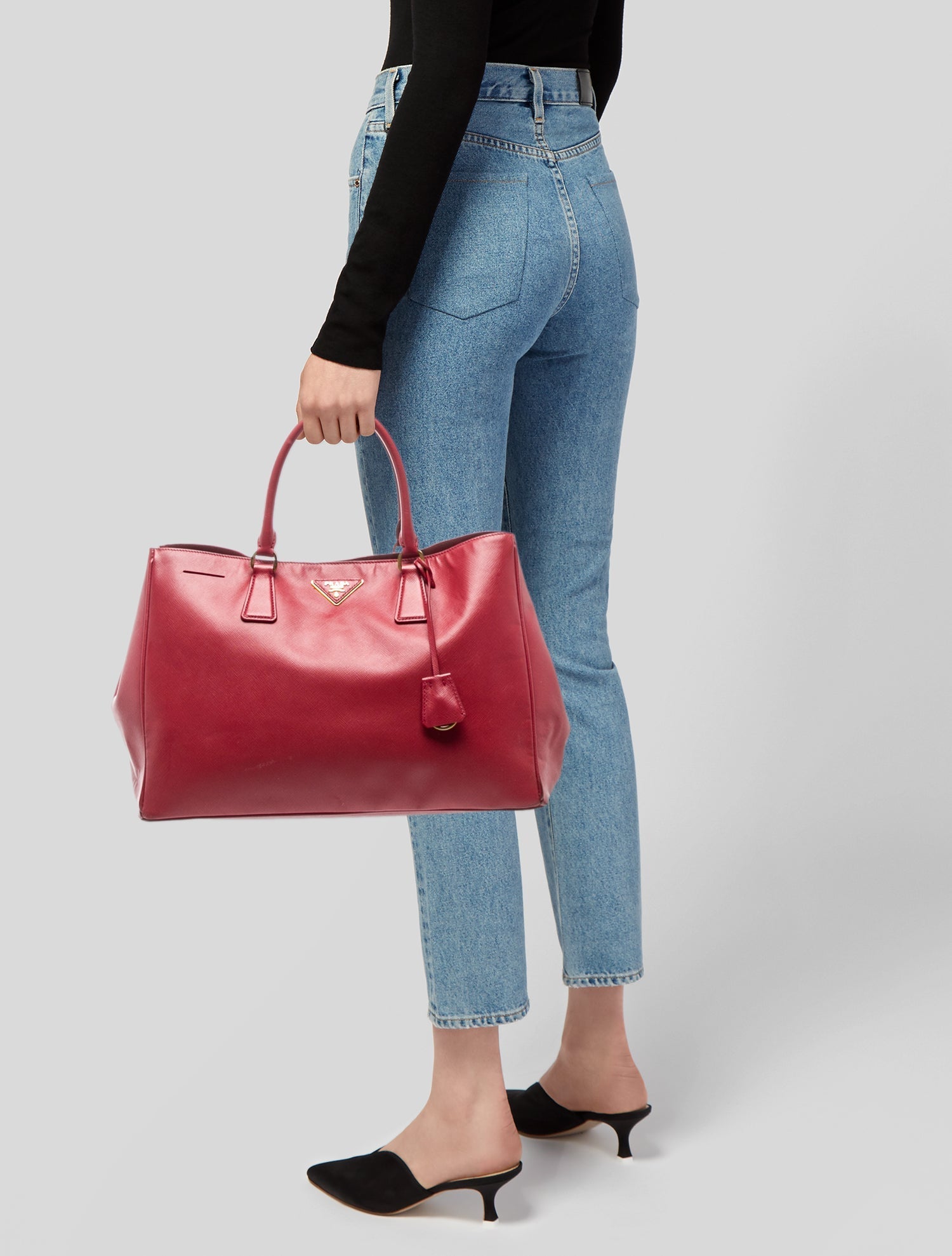 Prada Saffiano Leather Galleria Double Zip