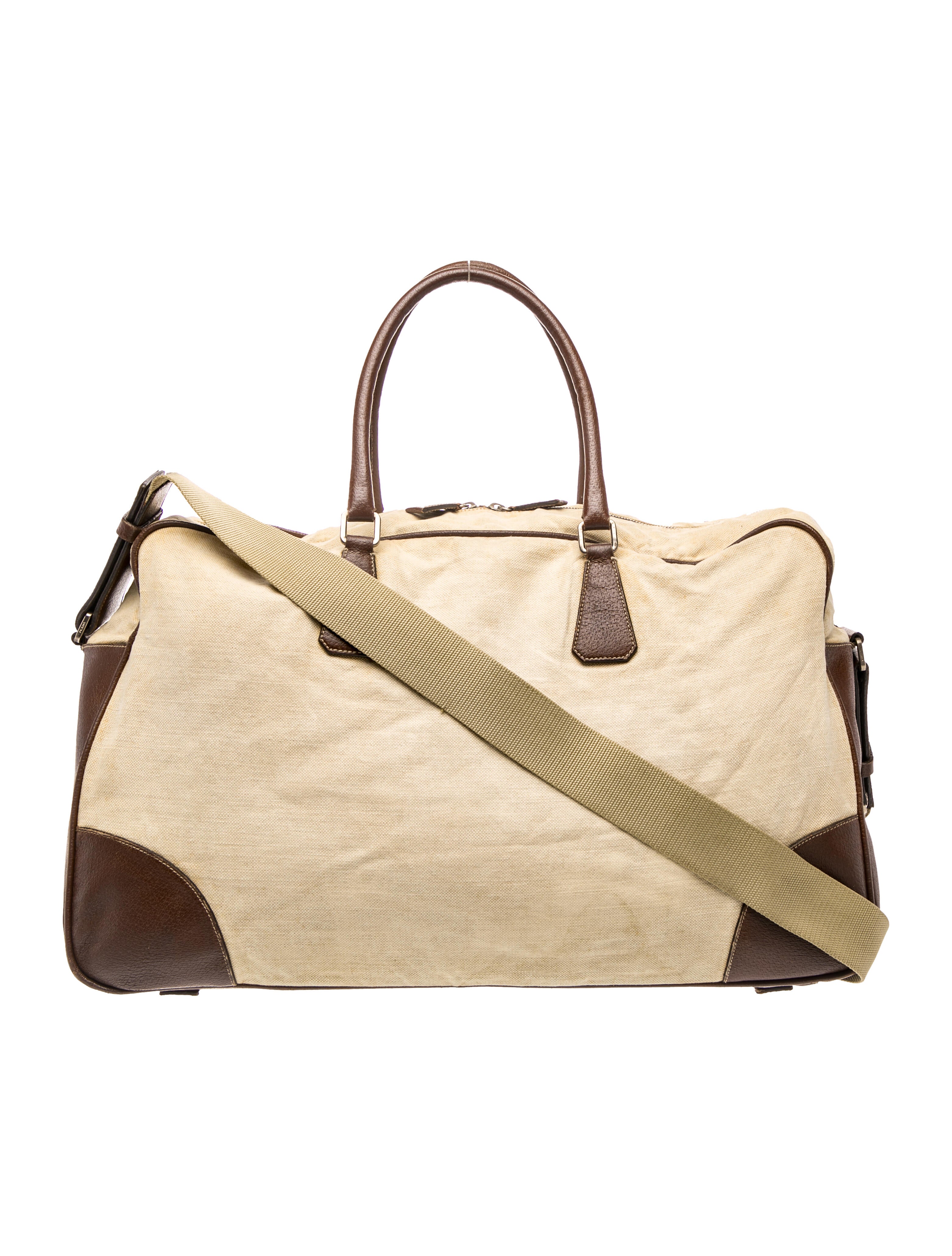 Prada Men's Canvas Canapa Duffle