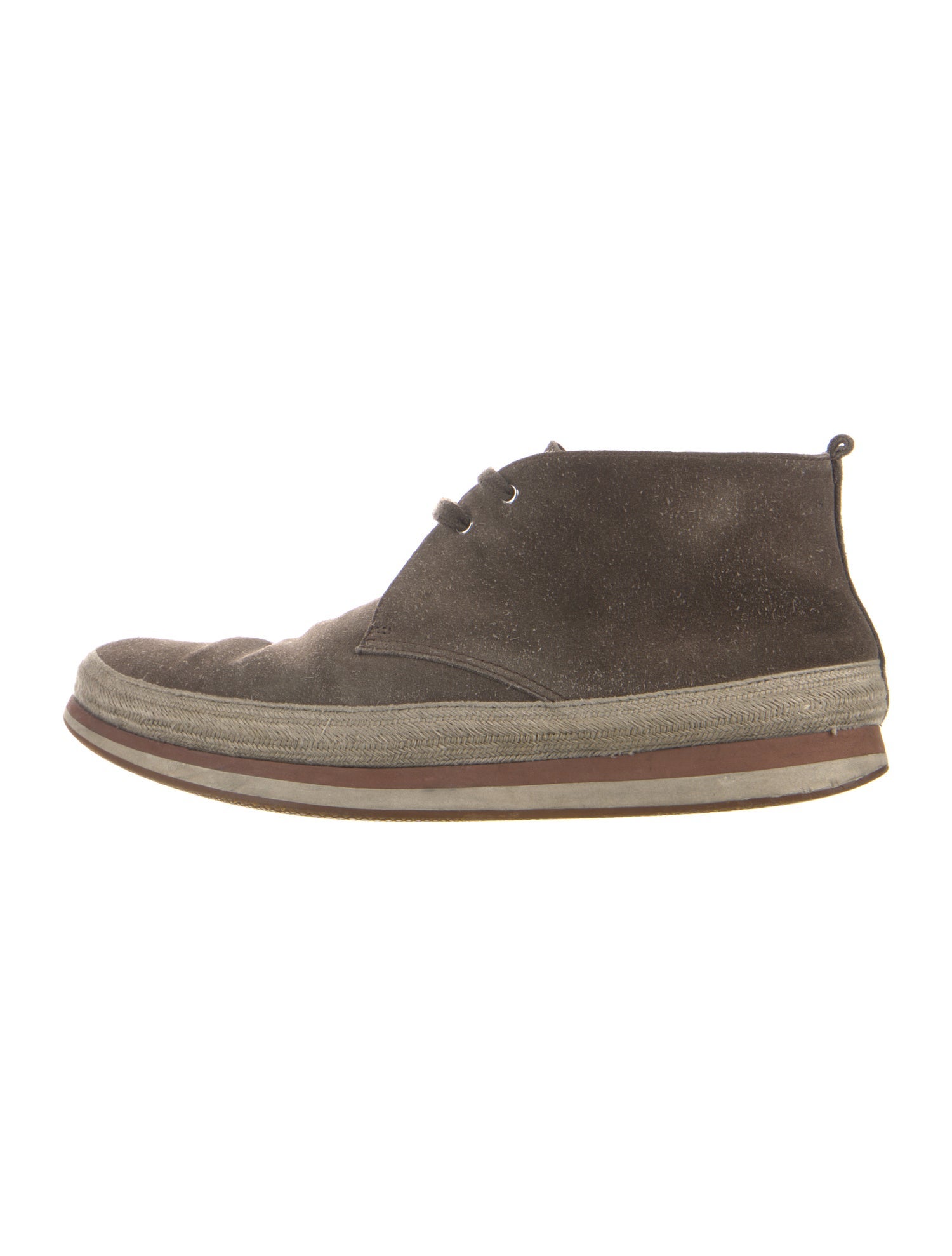 Prada Suede Lace-Up Boots