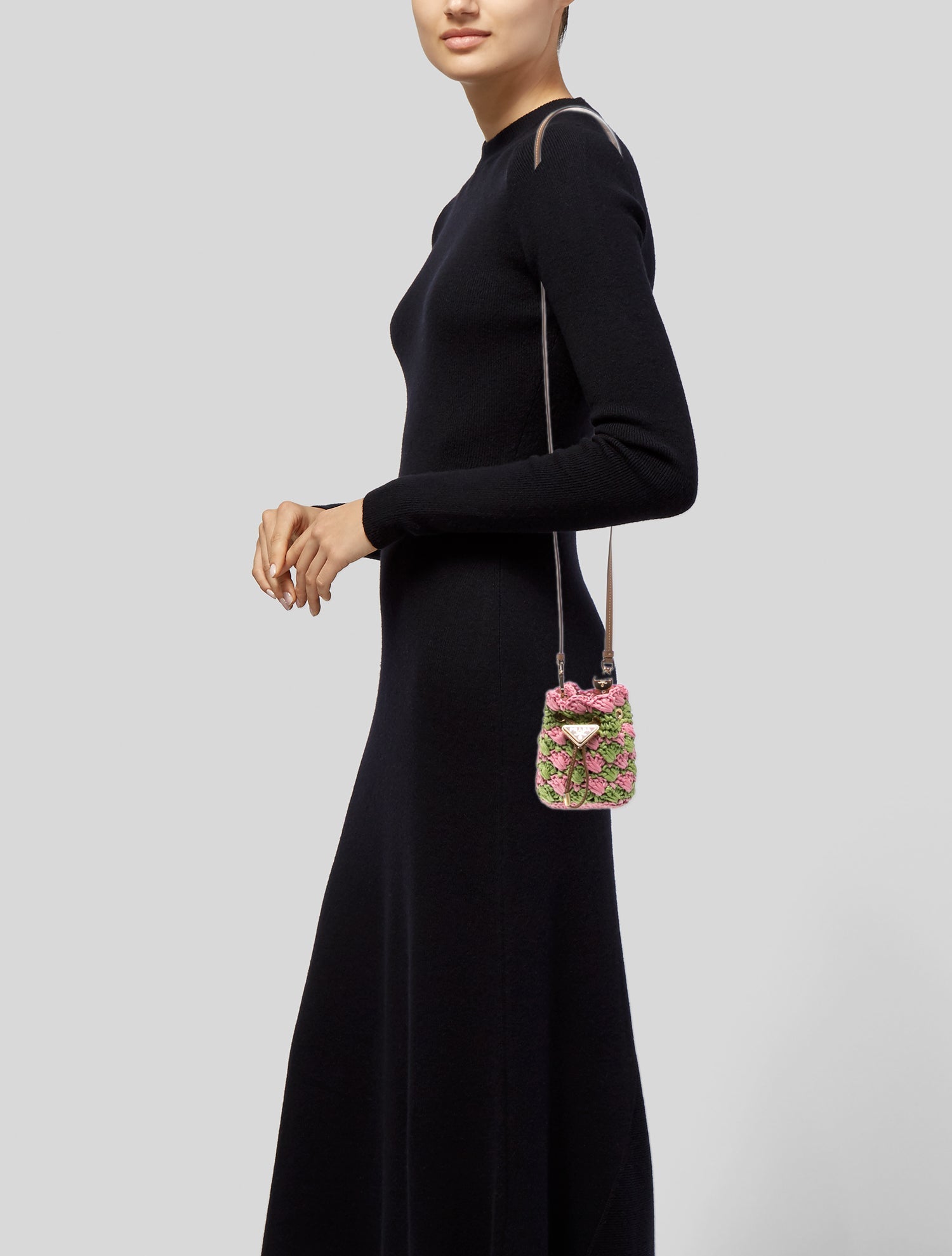 Prada Raffia Bucket Bag