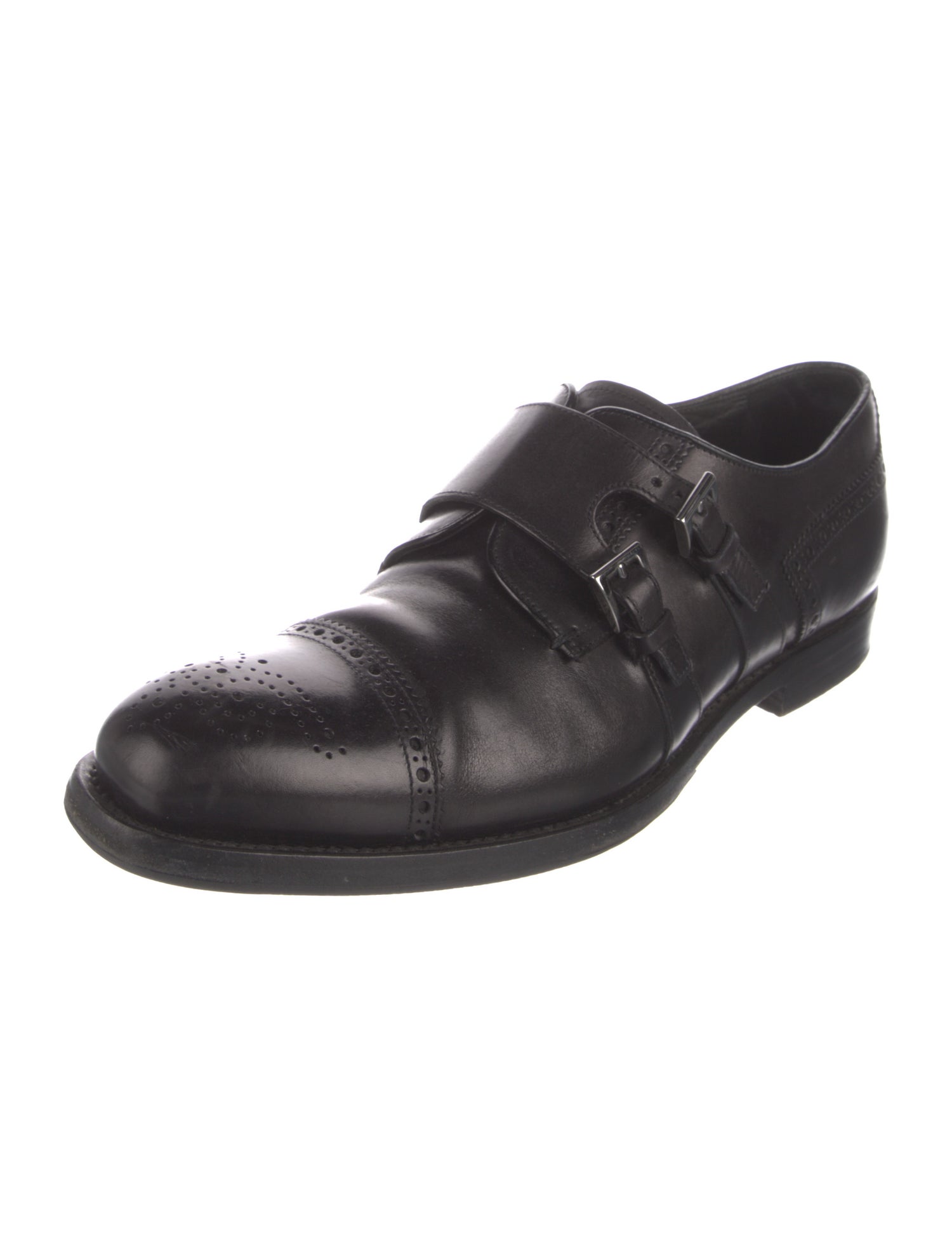 Prada Leather Monk Straps