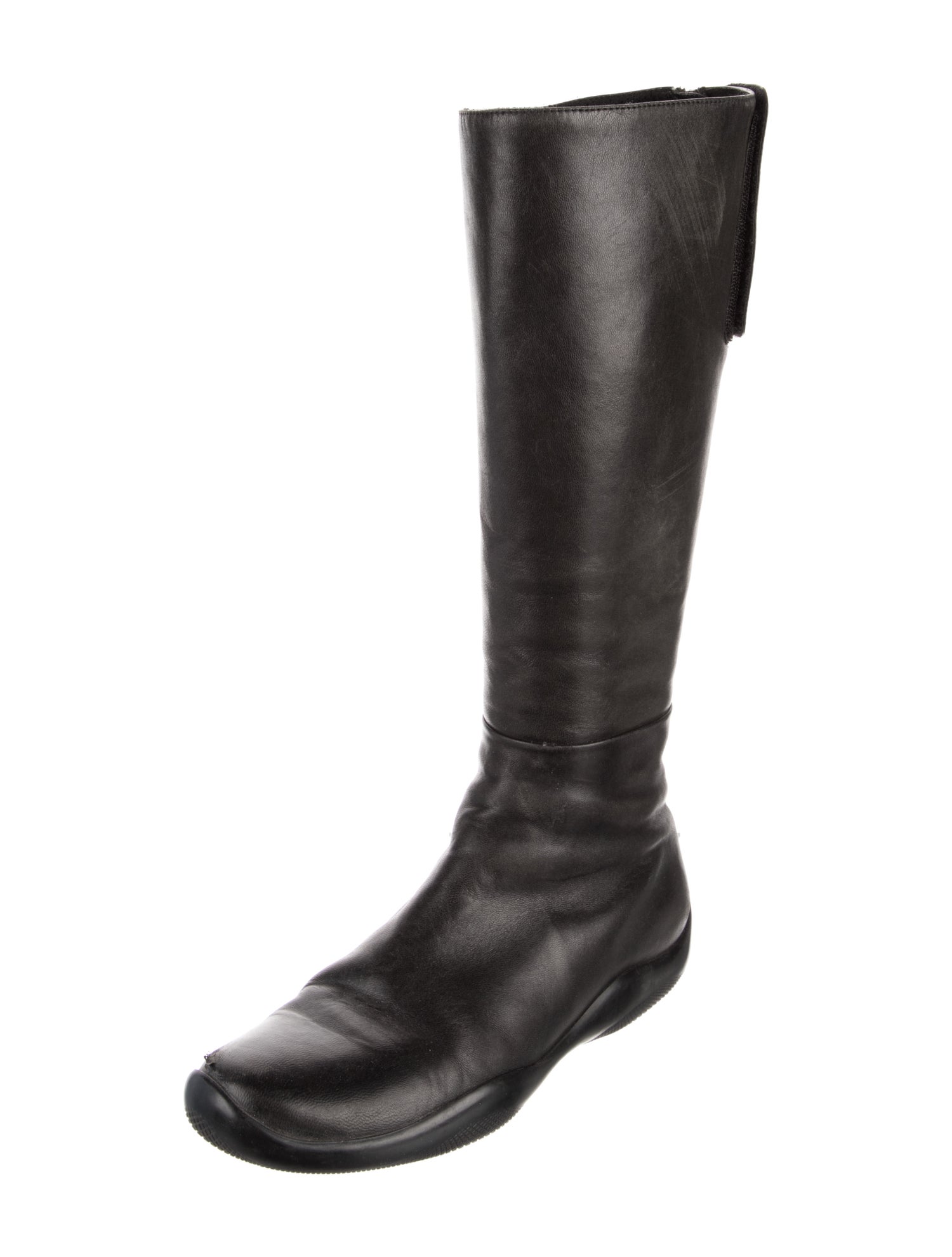 Prada Sport Leather Riding Boots