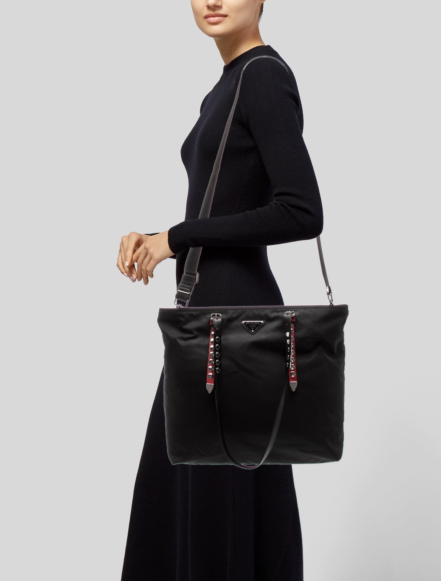 Prada Vela Nylon Tote
