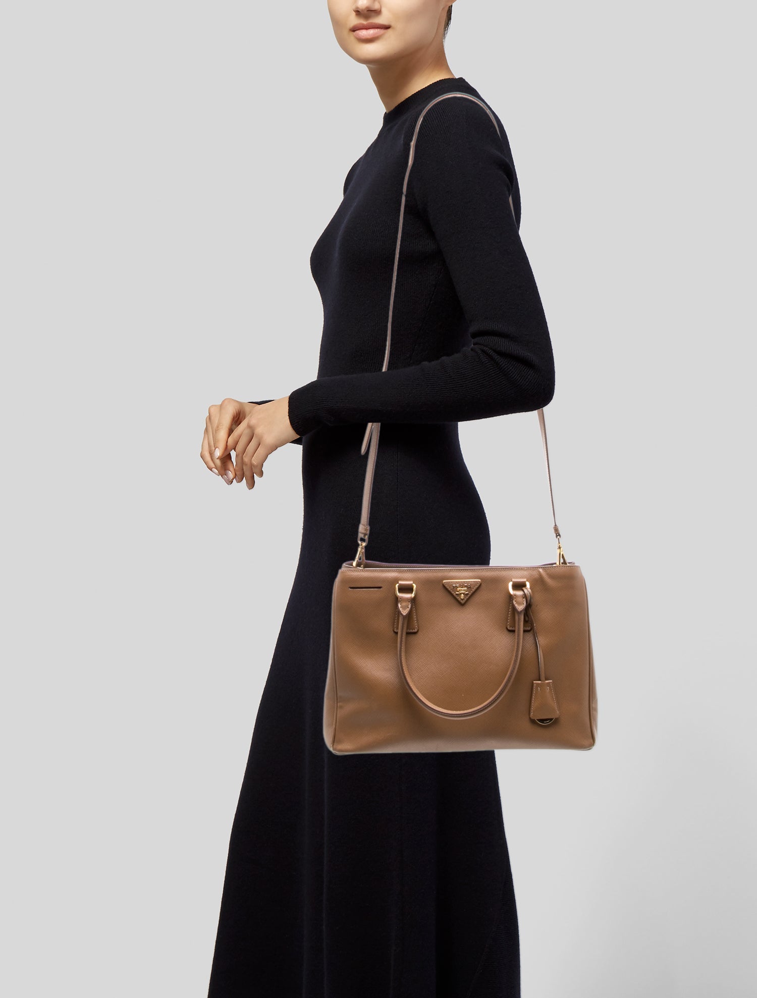 Prada Saffiano Leather Galleria Double Zip Medium