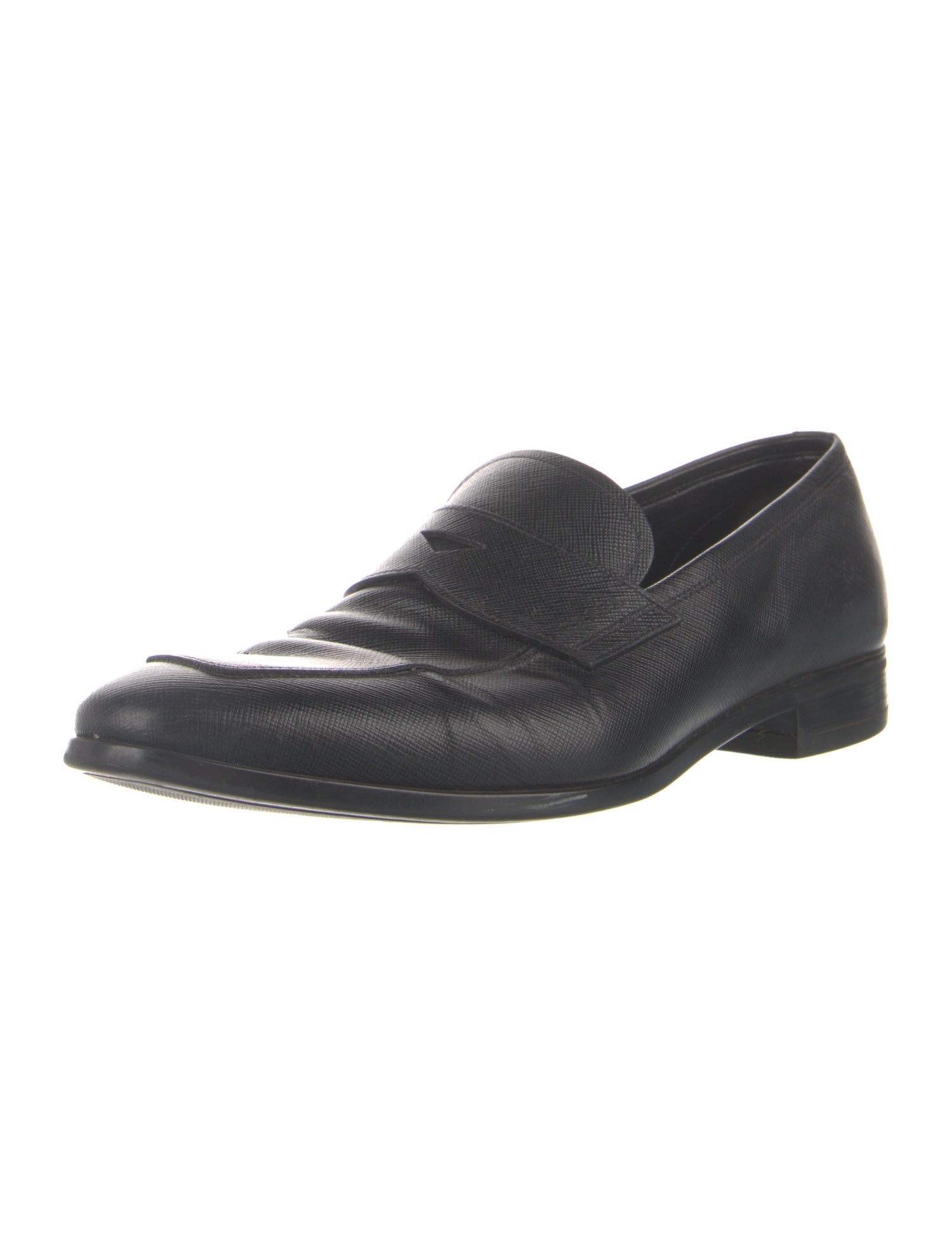 Prada Saffiano Leather Dress Loafers