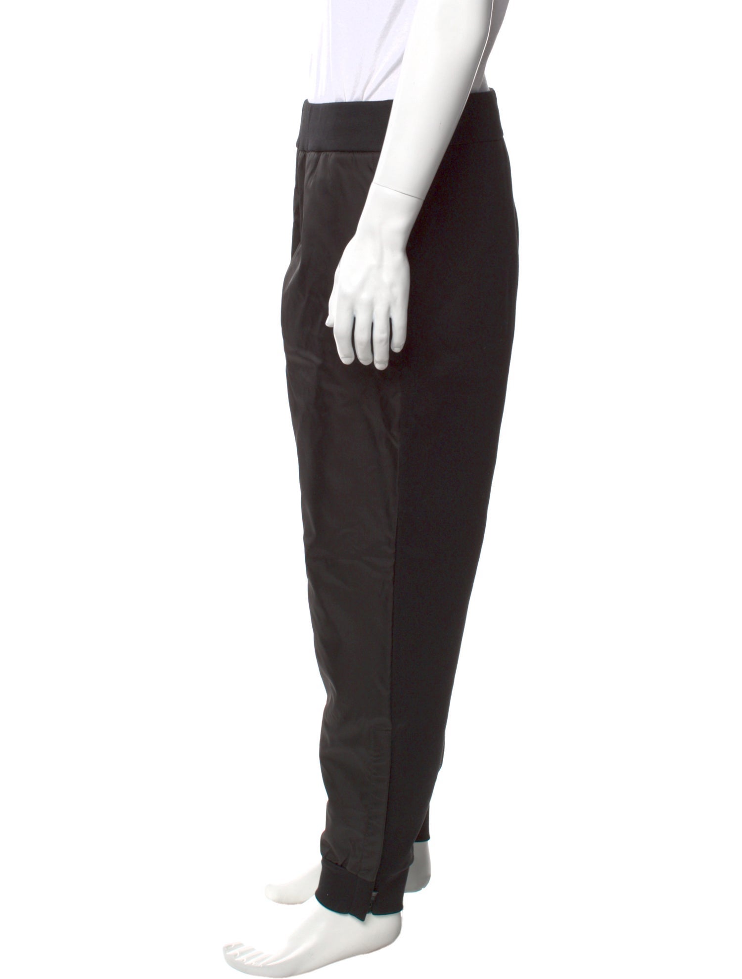 Prada Enameled Metal Triangle Joggers