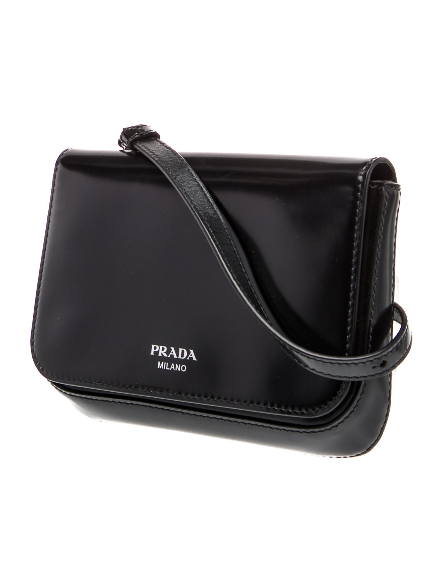 Prada Spazzolato Leather Shoulder Bag